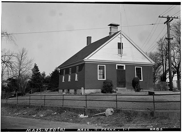 Franklin Massachusetts Little Red Brick Schoolhouse c1930s One-Room School