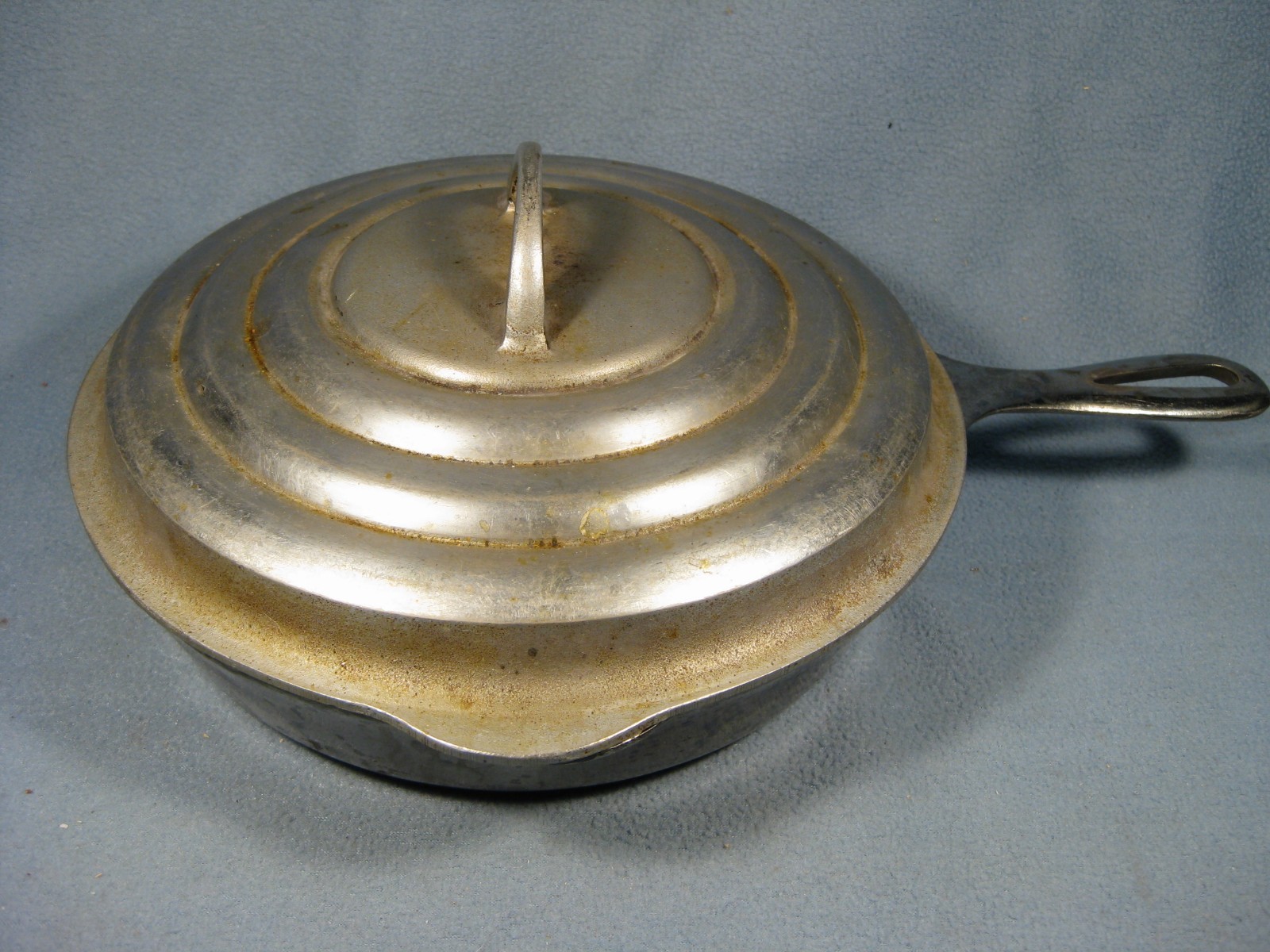 Rare Vintage Detroit USA Cast Iron #8 Lid And Skillet S338-4