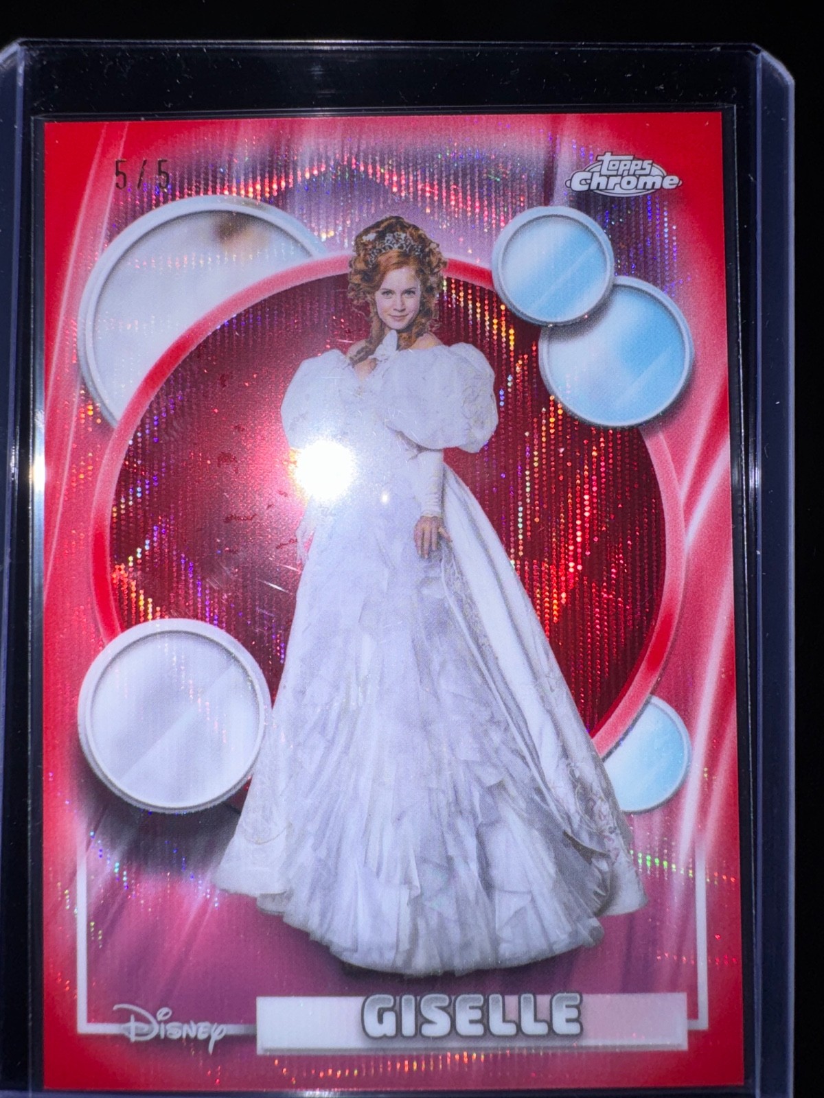 2026 Topps Chrome Disney. Giselle Red Refractor /5 #158 - 5/5 TRUE BOOKEND