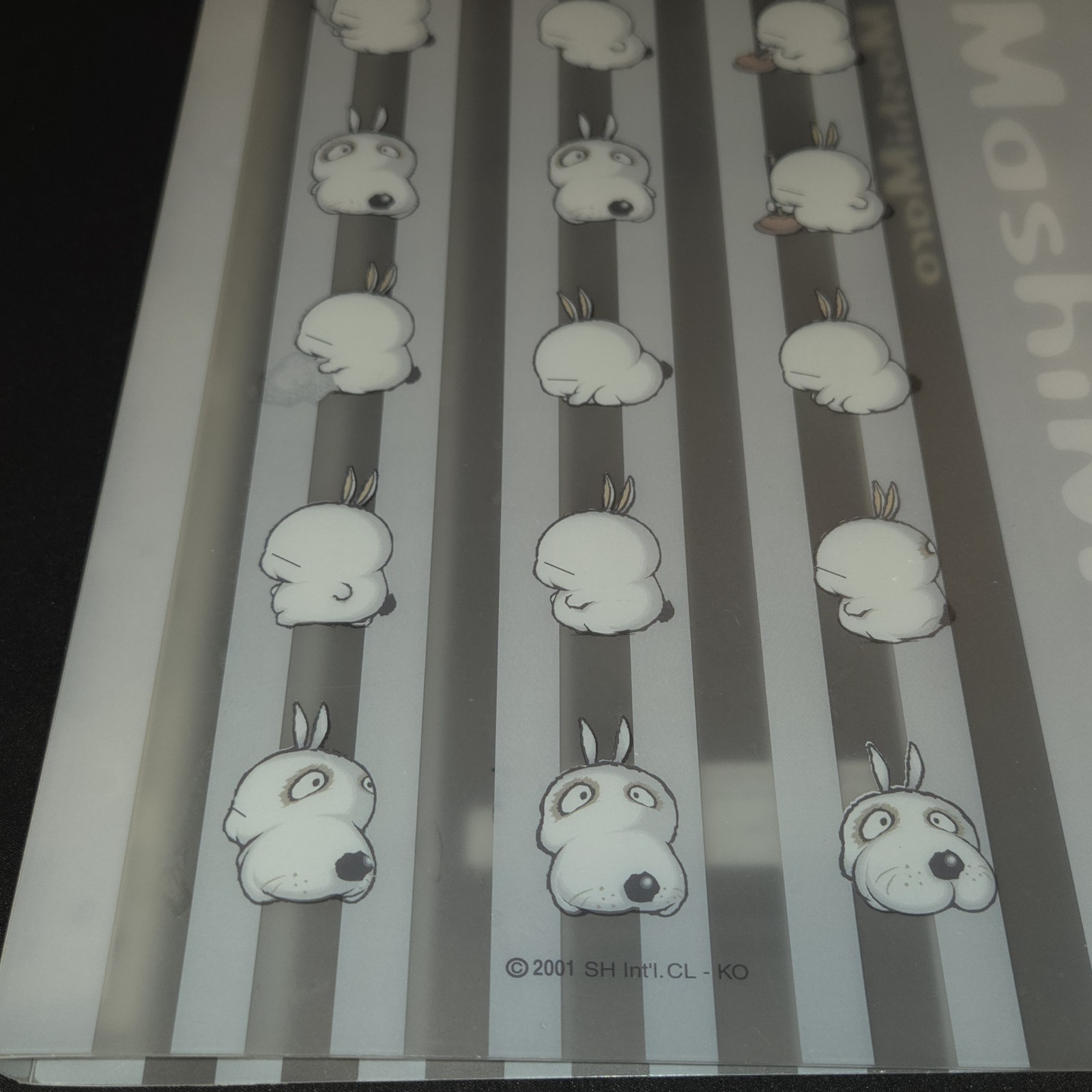 Vintage Y2K MashiMaro Clear Plastic Binder Folder Organizer 2001 Korean...