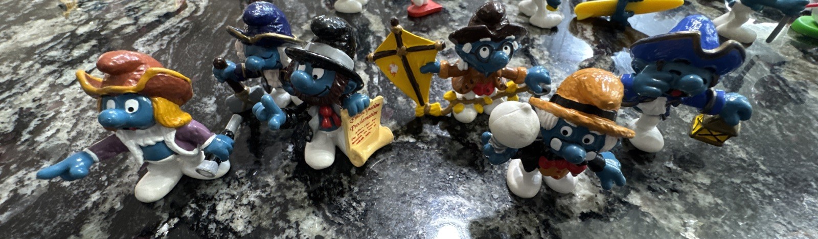 COMPLETE HISTORY SMURFS HISTORICAL FIGURE HISTORIC SCHLUMPFE SET MASONIC LEADERS