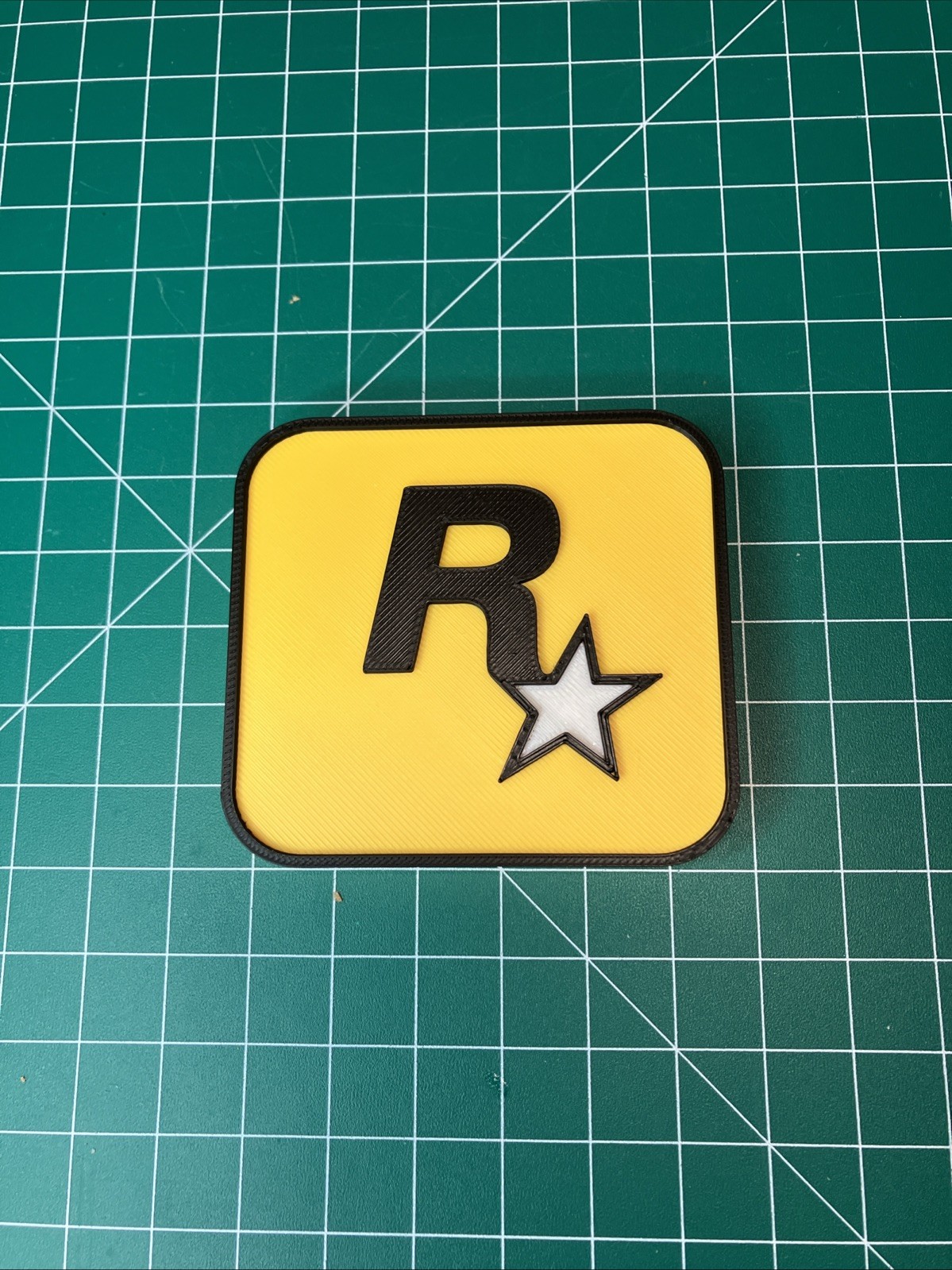 3d Printed Rockstar Games Logo Sign Wall Shelf Fan Art GTA Red Dead Redemption
