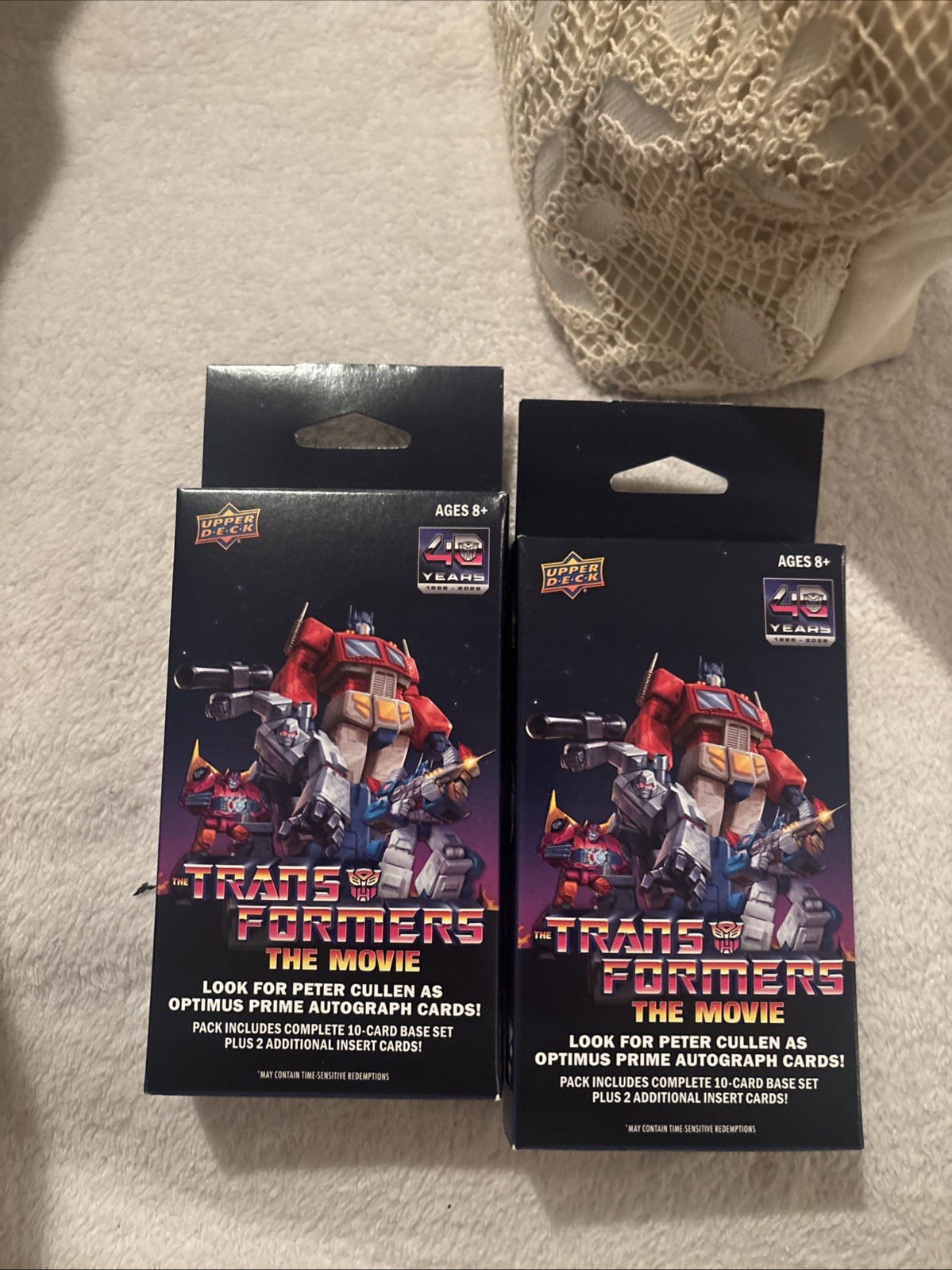 Transformers Upper Deck 40th Anniversary Card Hanger Boxes Factory Sealed