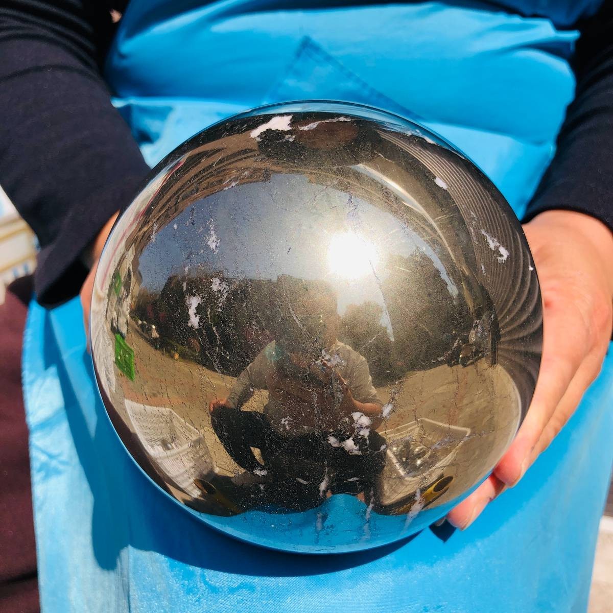 11.06LB Natural Chalcopyrite Sphere Healing Stone of Abundance Crystal Ball