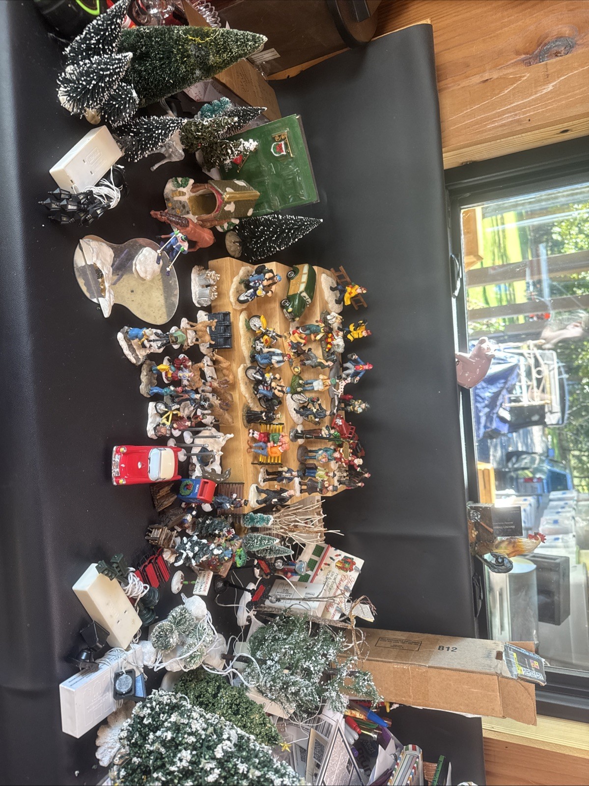 Huge lot of vintage Christmas Village figurines. Over 100 Pieces Some Battery Huge lot of vintage Christmas Village figurines. Over 100 Pieces Some Battery