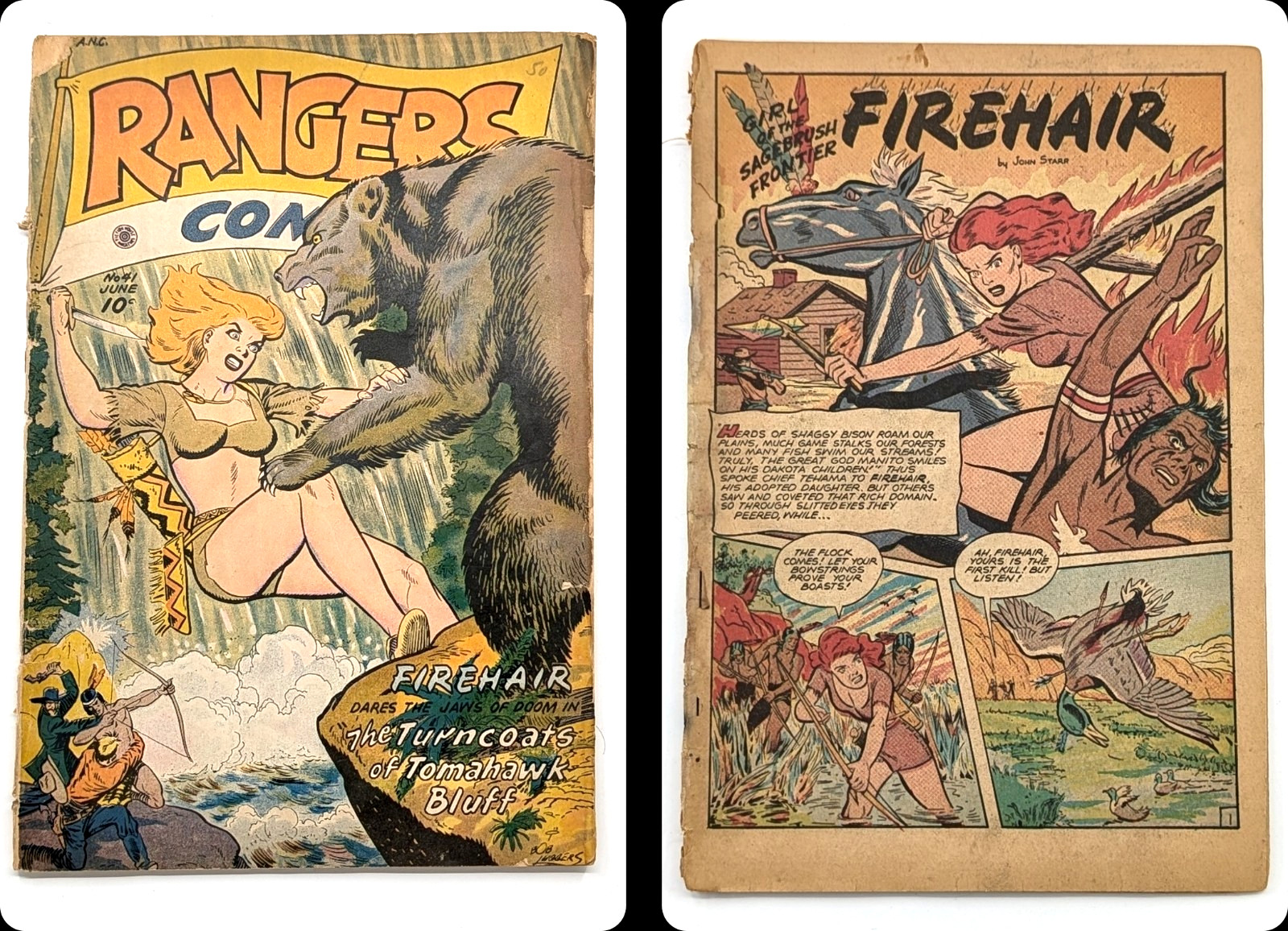 Rangers Comics #36/41 Fiction House 1947 Golden Age Firehair Sky Rangers 10 Cent