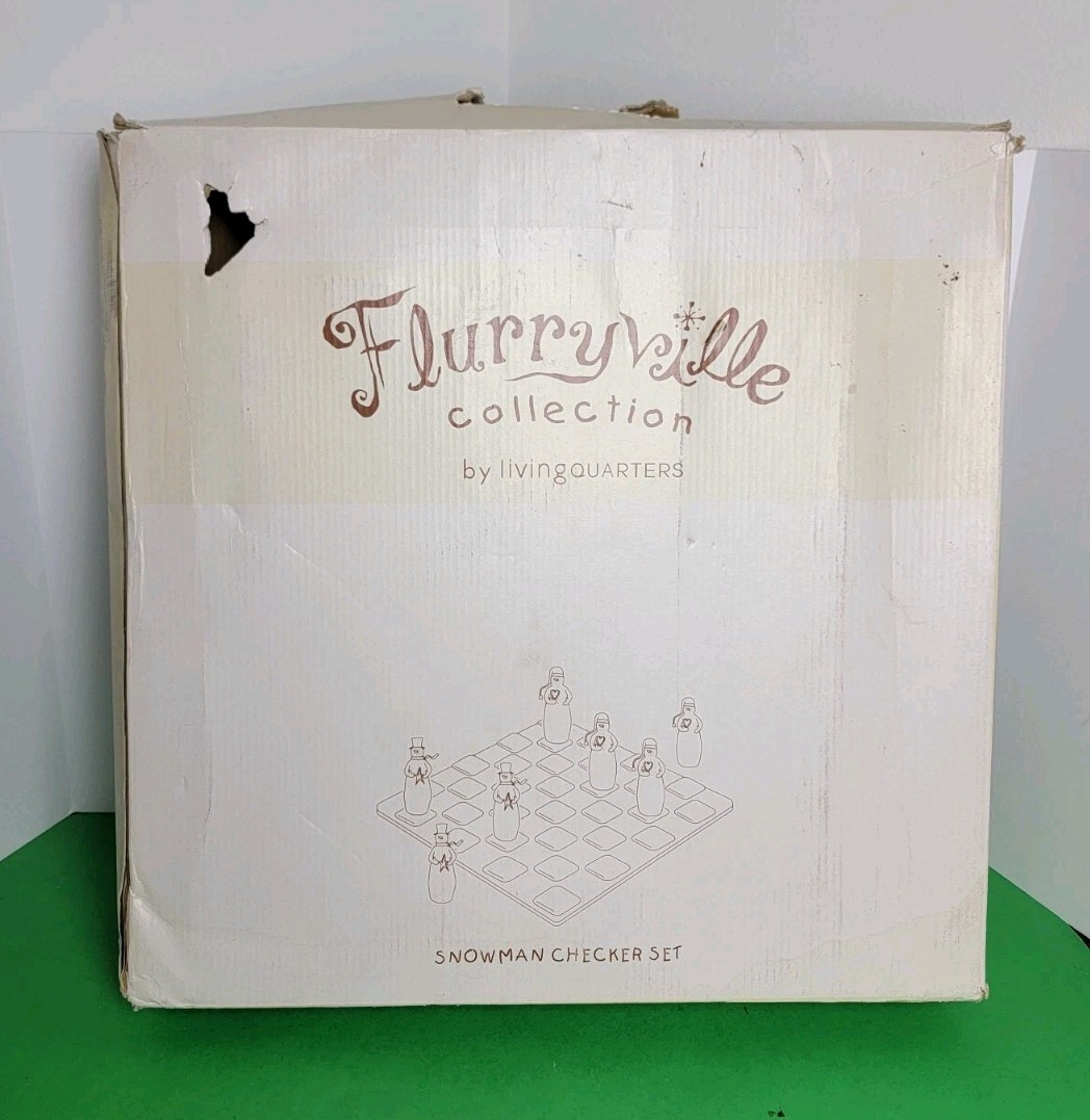 1990 Flurryville Collection Snowman Checker Set - 14\