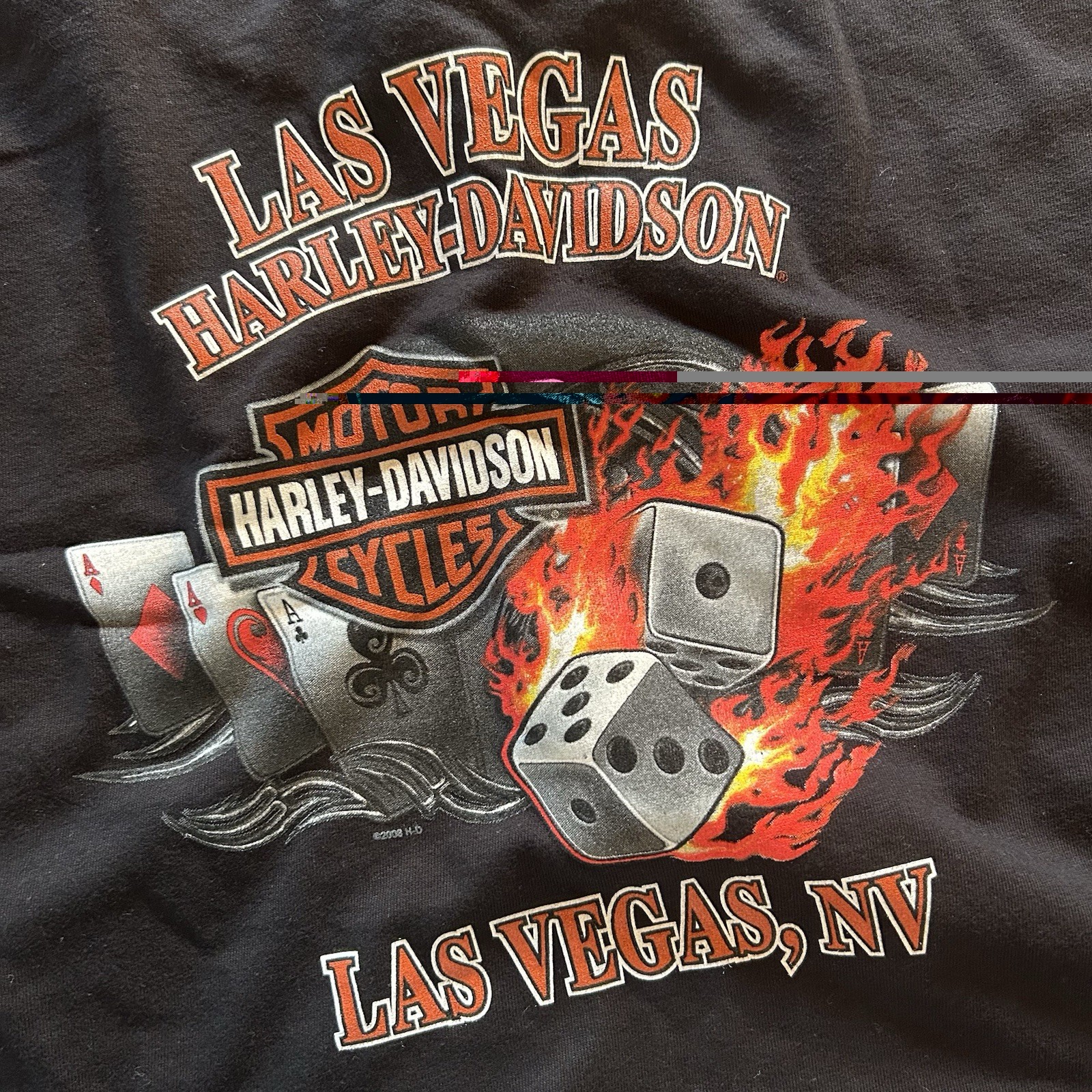 Vintage Harley Davidson Shirt 2003 Las Vegas Nevada Eagle AOP Front Size XXL