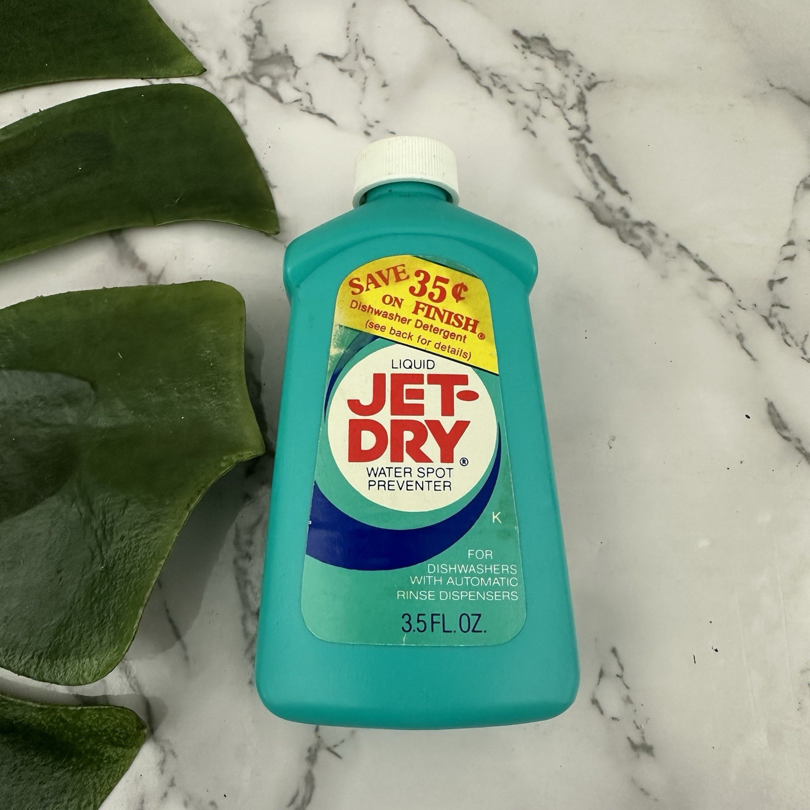 Jet Dry Vintage Dishwasher Water Spot Preventer Mini Bottle 3.5 oz Liquid Prop