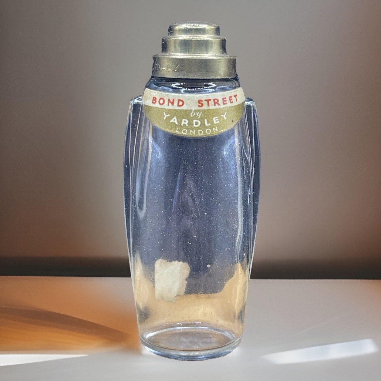 Rare Vintage Yardley London Bond Street Glass Empty Perfume Bottle Refillable