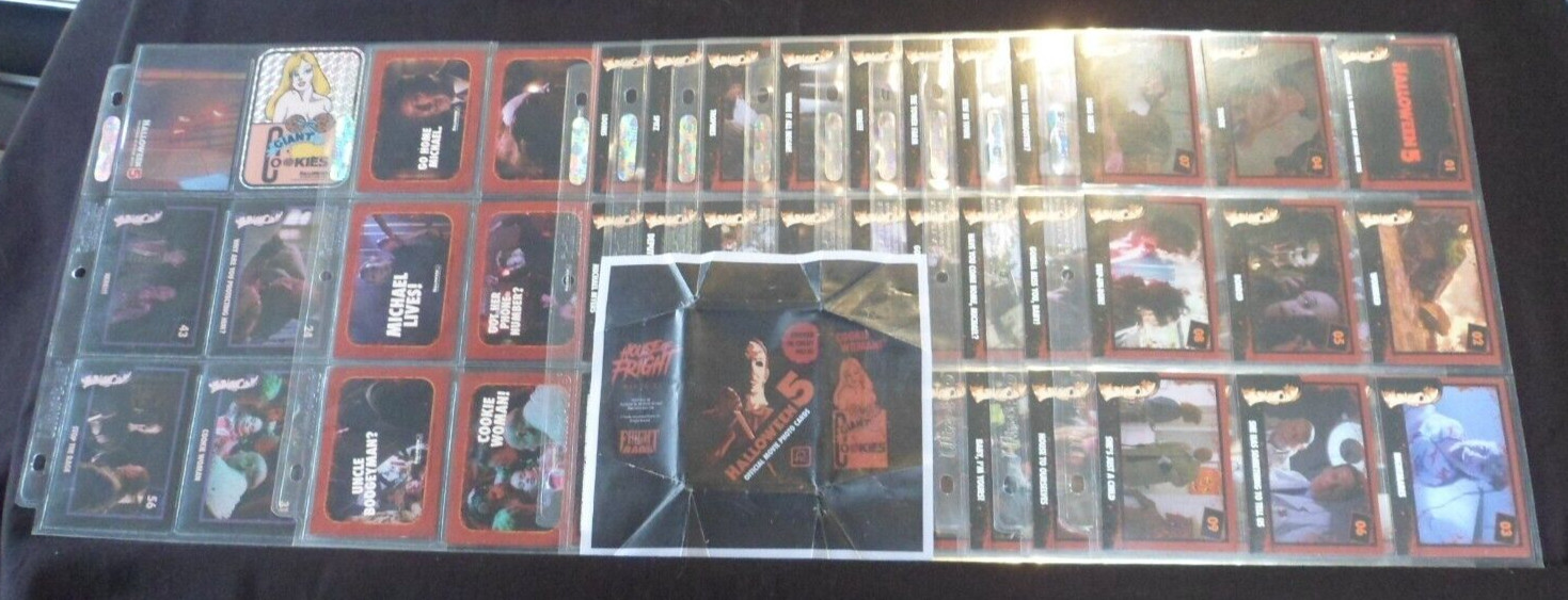 Fright Rags: Halloween 5 MASTER SET 107 Cards Base/Stickers/ Parallel/Lenticular