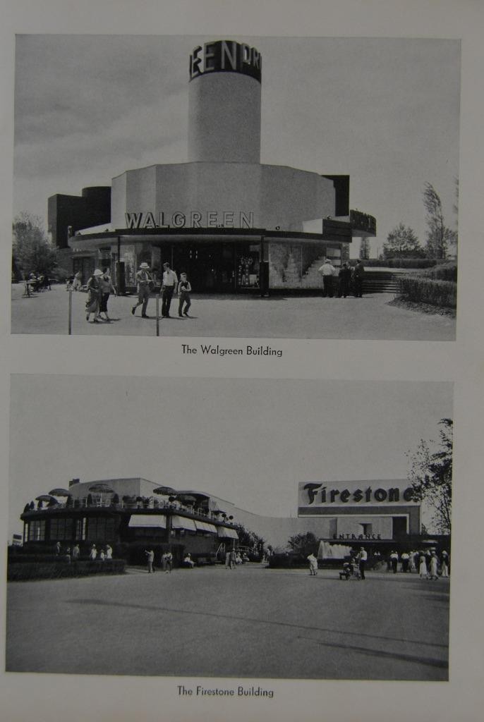 Antique Chicago Worlds Fair Art Print Walgreens Building 1933 Original History