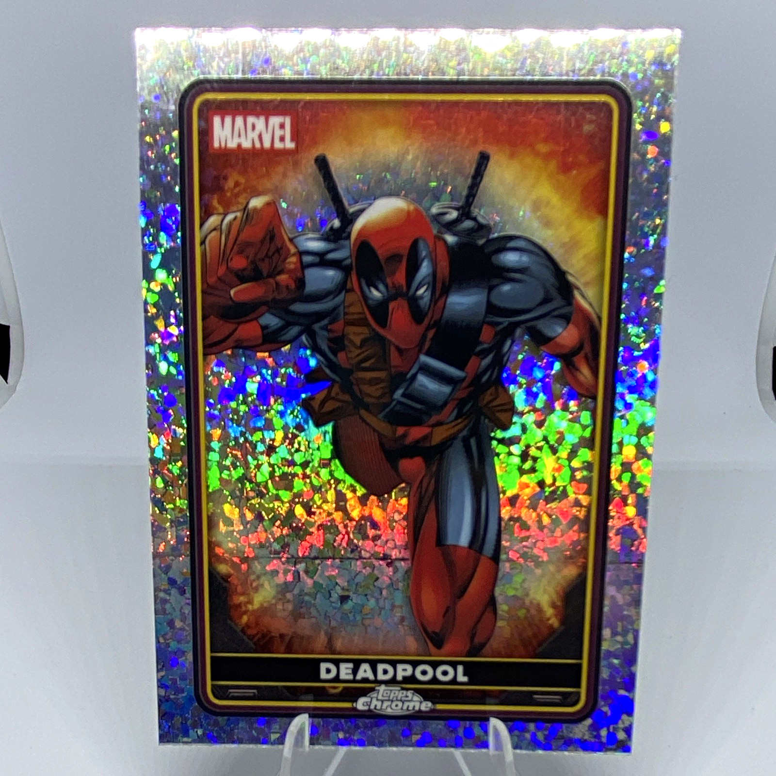 Topps 2023 Topps Chrome Marvel Deadpool #1 Holographic Parallel Trading Card