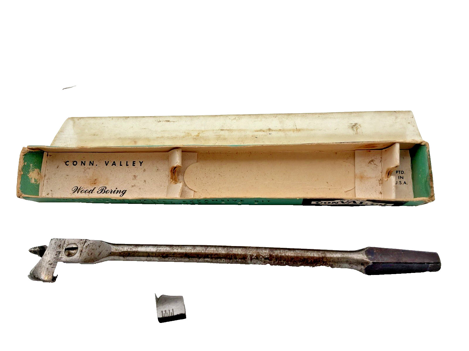 ConVal Co No. 2 Expansive Wood Boring Bit Adjustable Auger Drill USA Boxed VTG