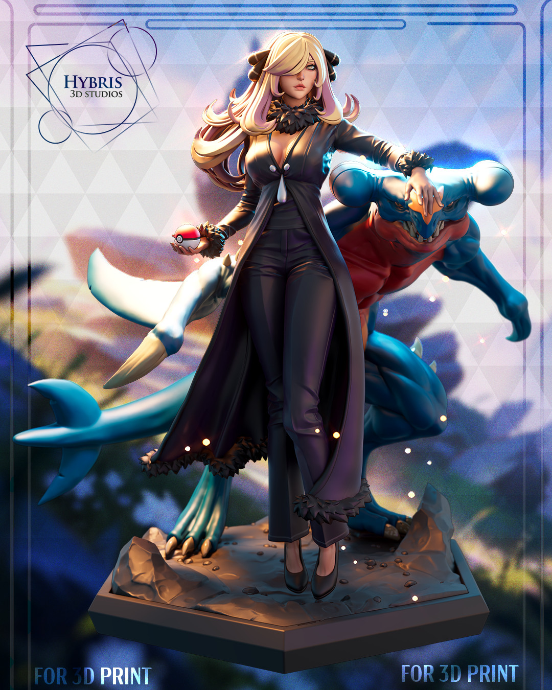 Cynthia | Champion of Sinnoh Edition | UNPAINTED | 1/7 Scale Resin Kit