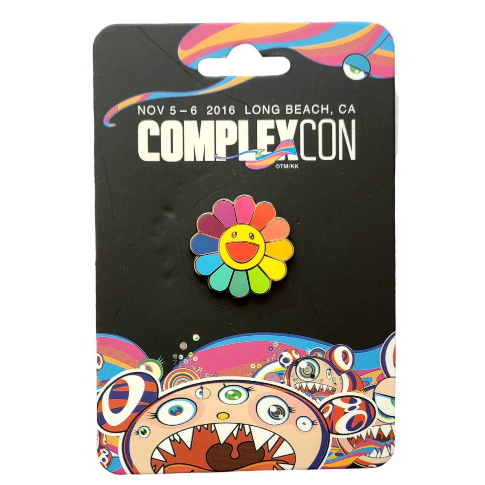 ⚡RARE⚡ TAKASHI MURAKAMI x COMPLEXCON 2016 Flower Murakami Pin *BRAND NEW* 🌸