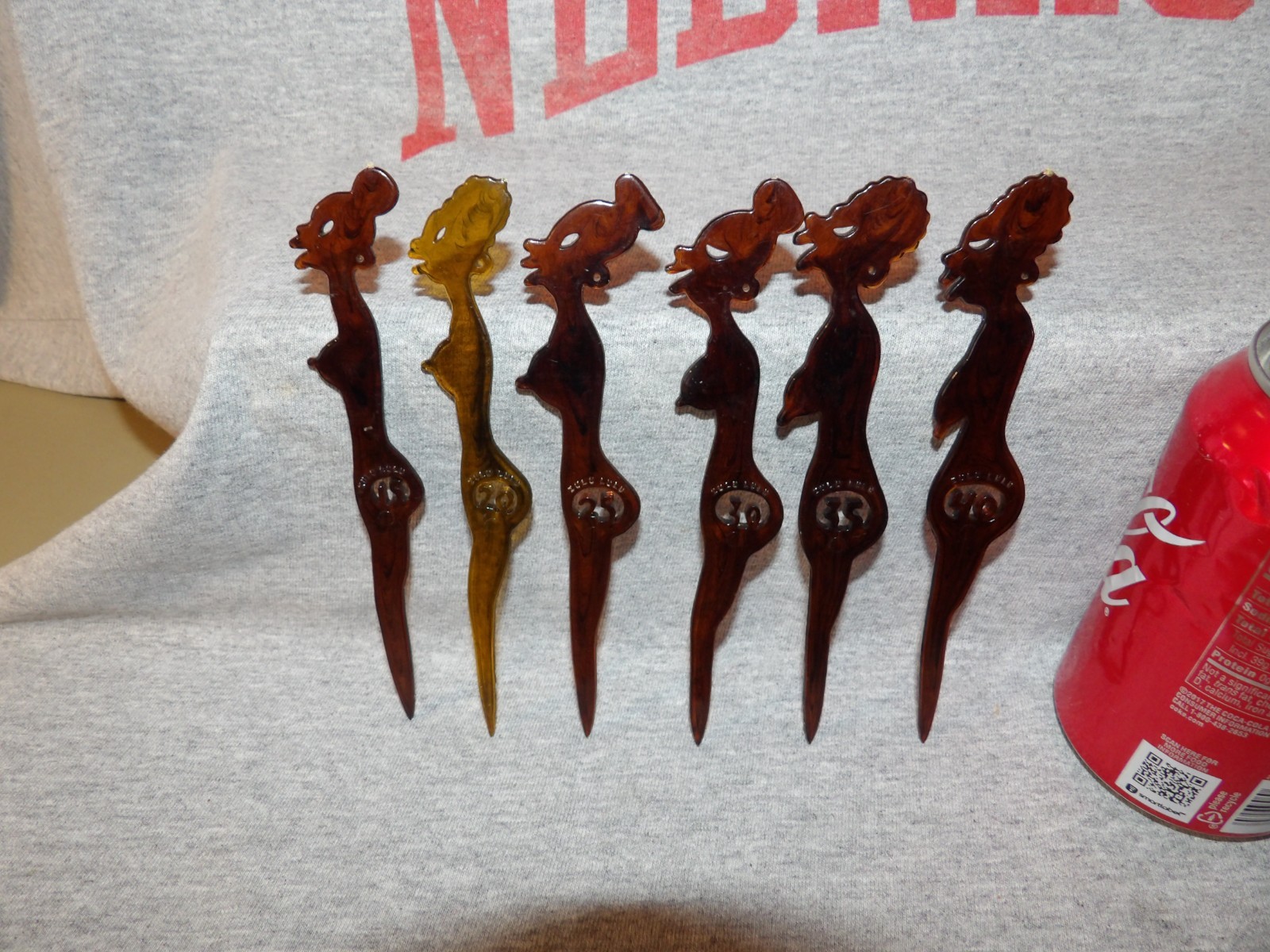 Vintage ZULU-LULU Swizzle Sticks Set of 6 Age Markers 6 Vintage ZULU-LULU Swizzle Sticks Set of 6 Age Markers 6