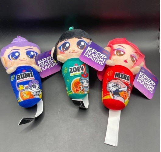 Set Of (3) K-Pop Demon Hunters Plush Clip On Rumi Zoey Mira New With Tags