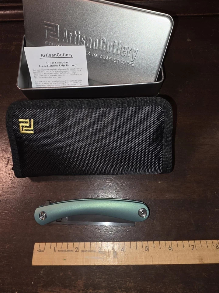 Artisan Cutlery Orthodox ATZ-1817G S35VN Green Titanium