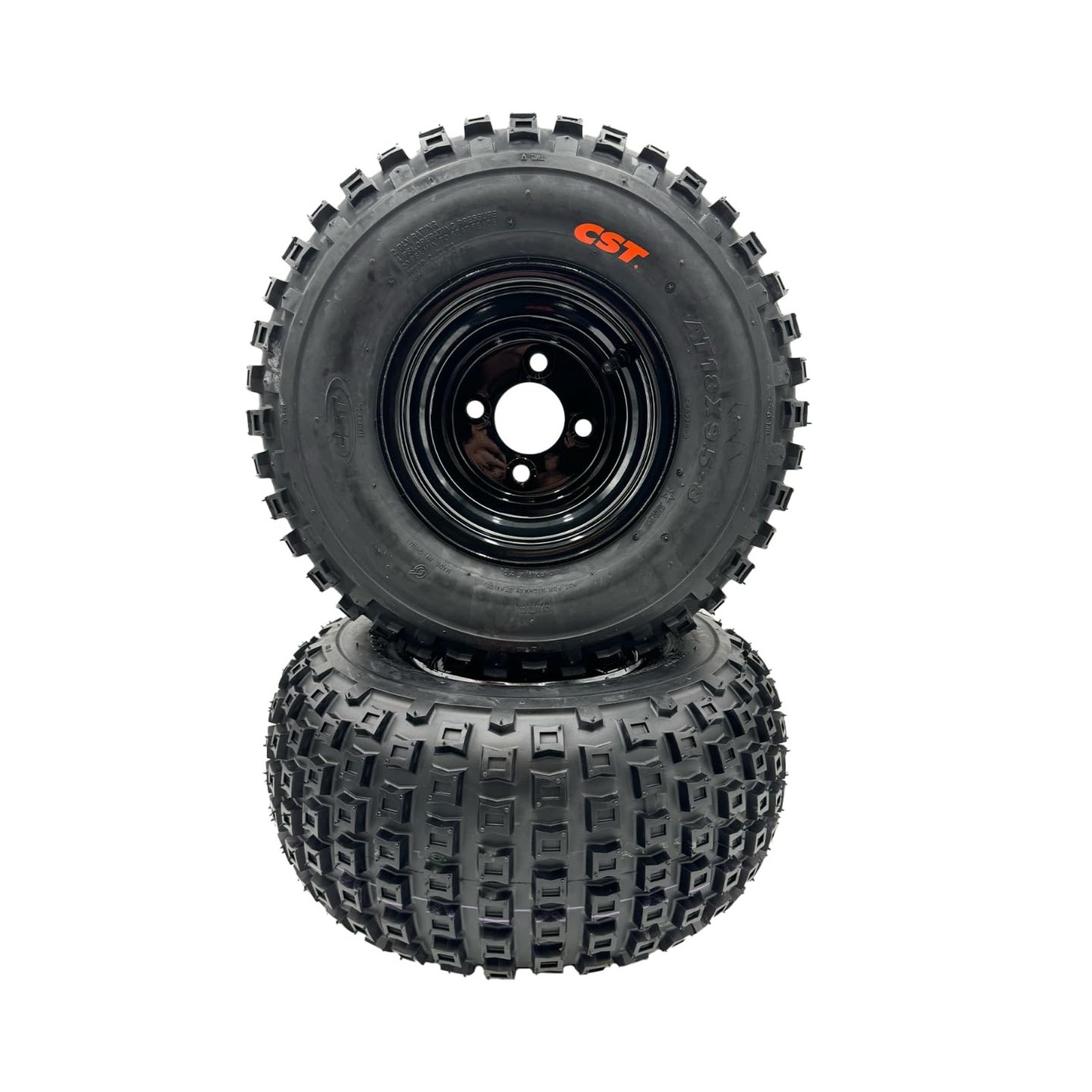 Set of 2-18x9.50-8 Knobby Wheel Assembly Set of 2-18x9.50-8 Knobby Wheel Assembly
