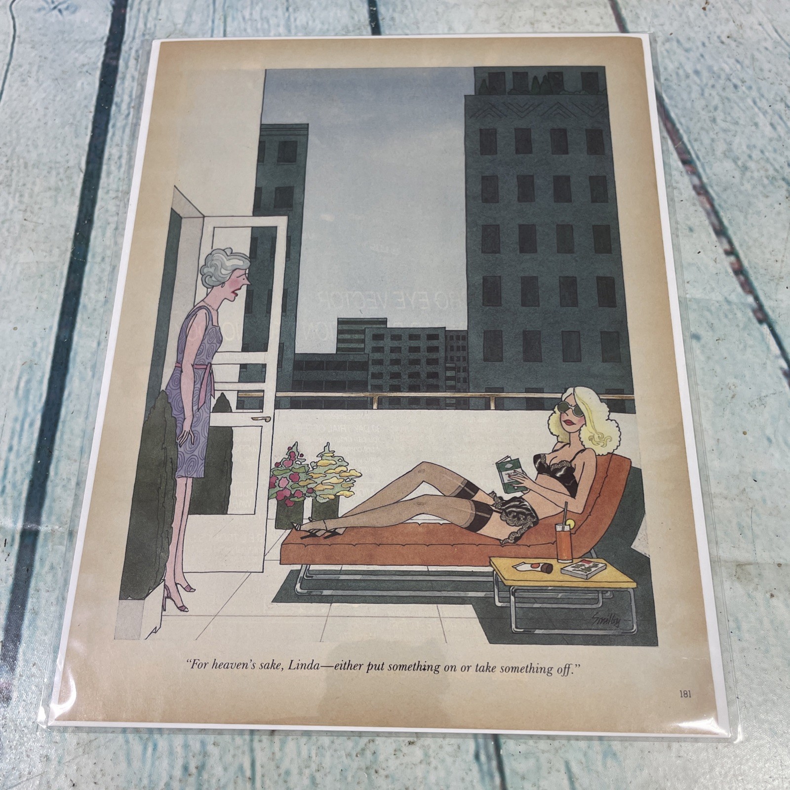 1986 Sexy Adult Cartoon Linda Vintage Print Ad/Poster Pinup Art Magazine Page