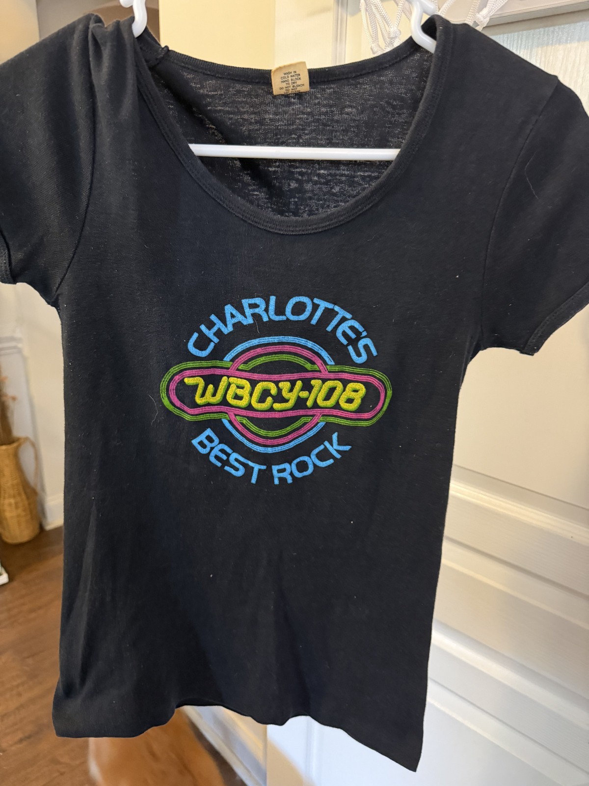 Vintage WBCY-108 FM Radio Station  Charlotte\'s Best Rock Charlotte NC Shirt
