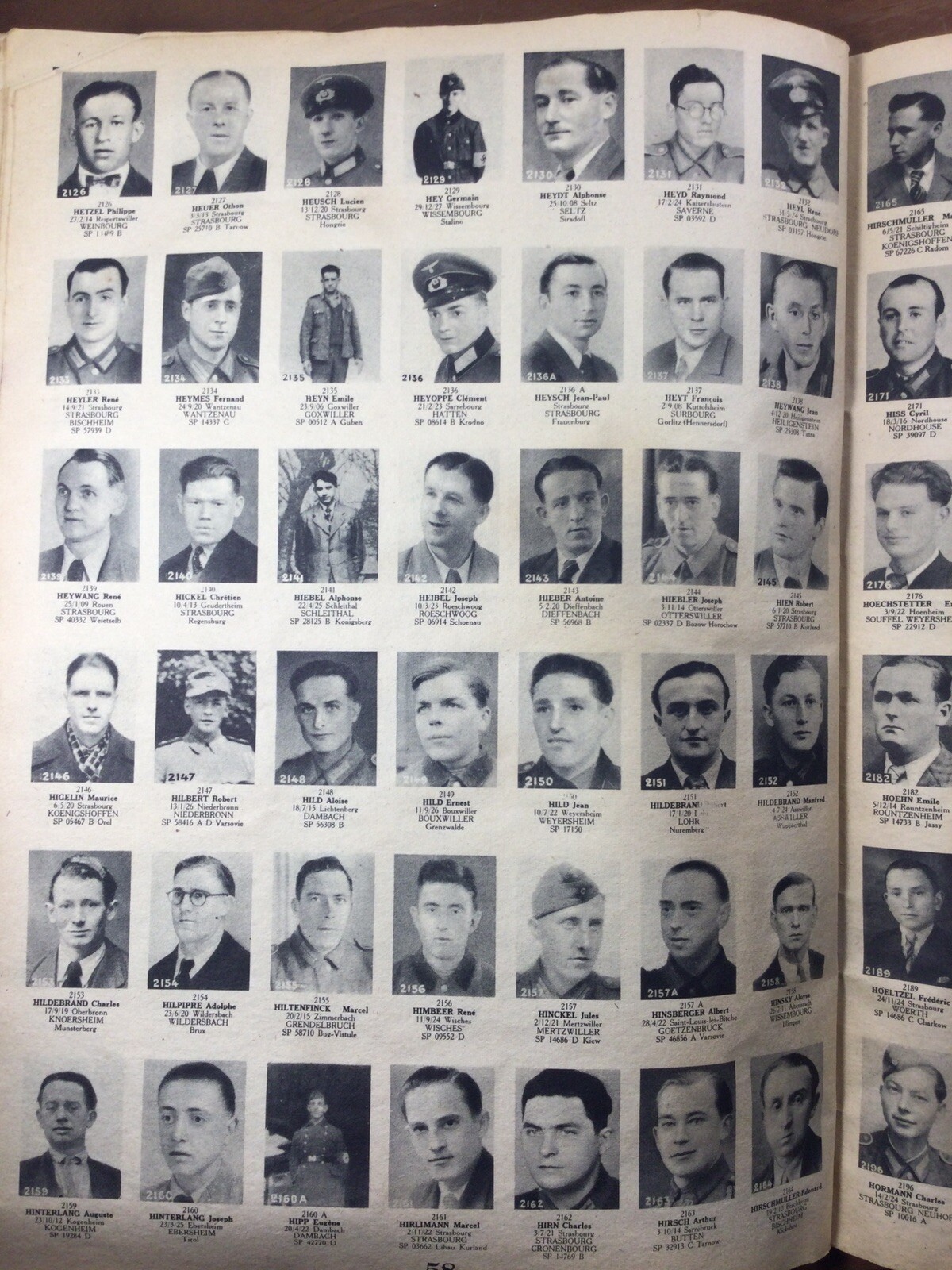 Les Disparus du Bas Rhin 1942/1945 Alsace Photographic Collection Mitterrand WW2