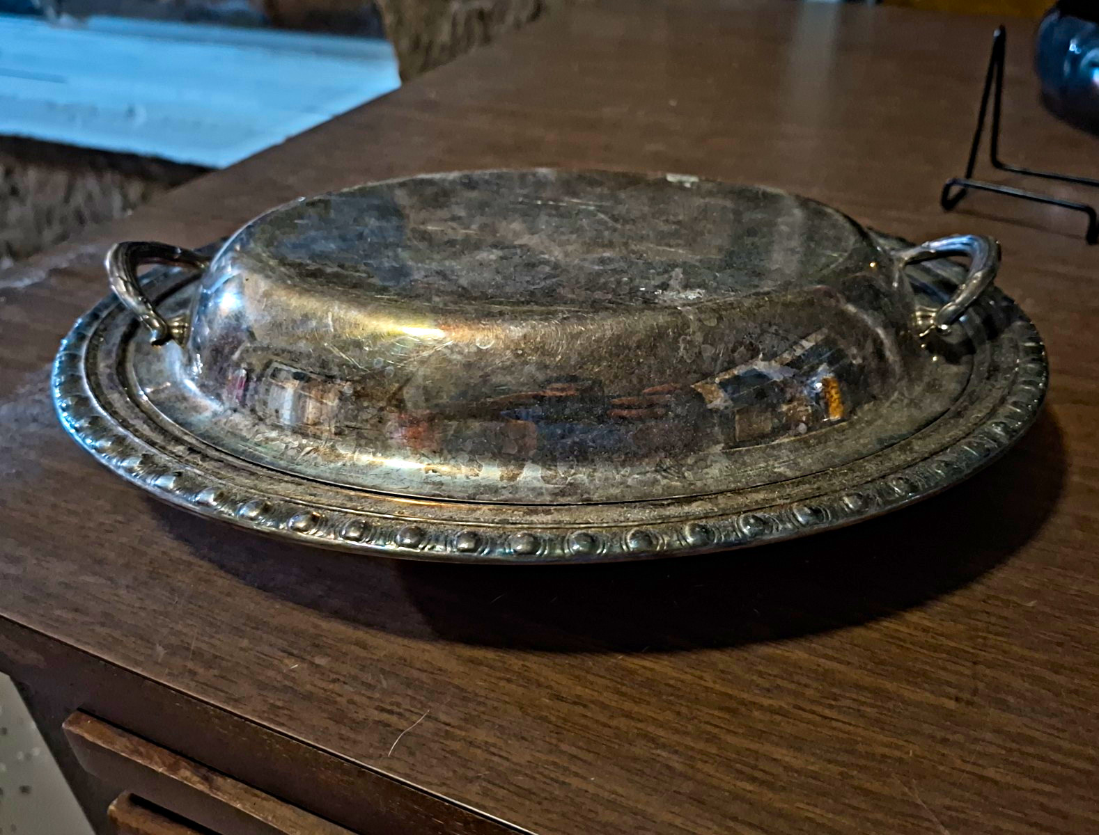 Silver Plate Serving Tray Platter Covered Serving Dish and Bowl Set Lot