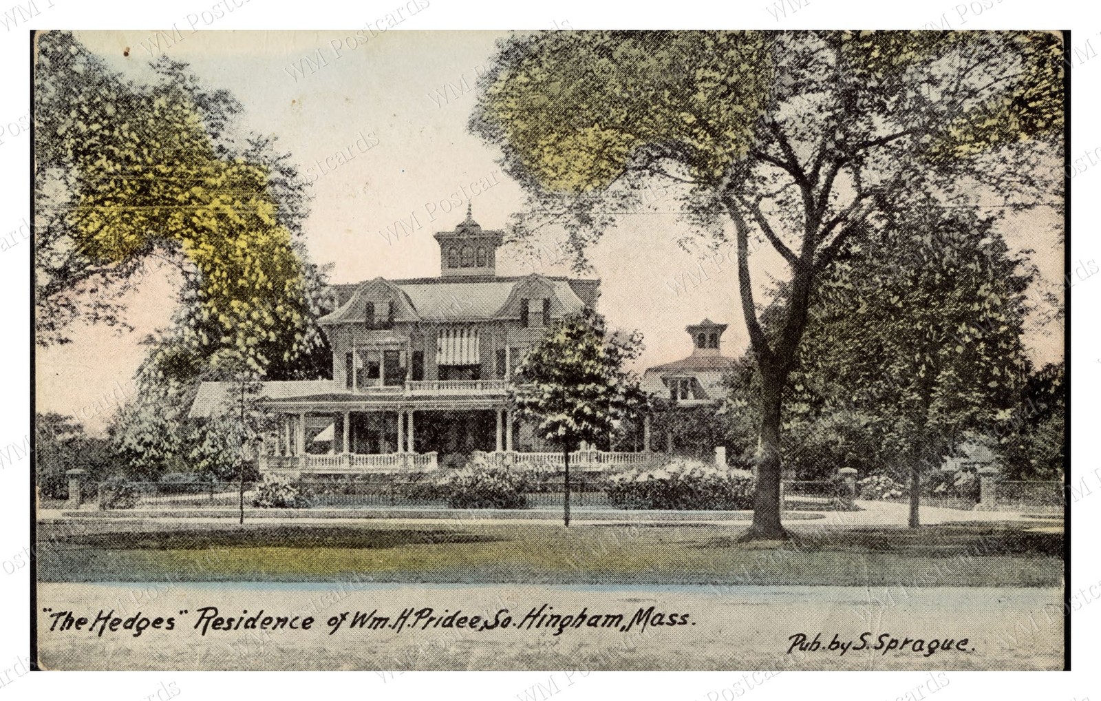 Hingham Massachusetts circa 1900s Hedges Residence Wm H Pridee Standard Postcard Hingham Massachusetts circa 1900s Hedges Residence Wm H Pridee Standard Postcard