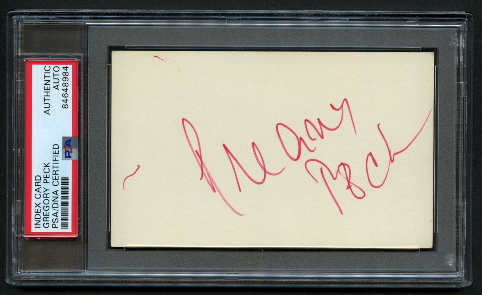 Gregory Peck signed autograph Vintage 3x5 Atticus in To Kill a Mockingbird PSA Gregory Peck signed autograph Vintage 3x5 Atticus in To Kill a Mockingbird PSA