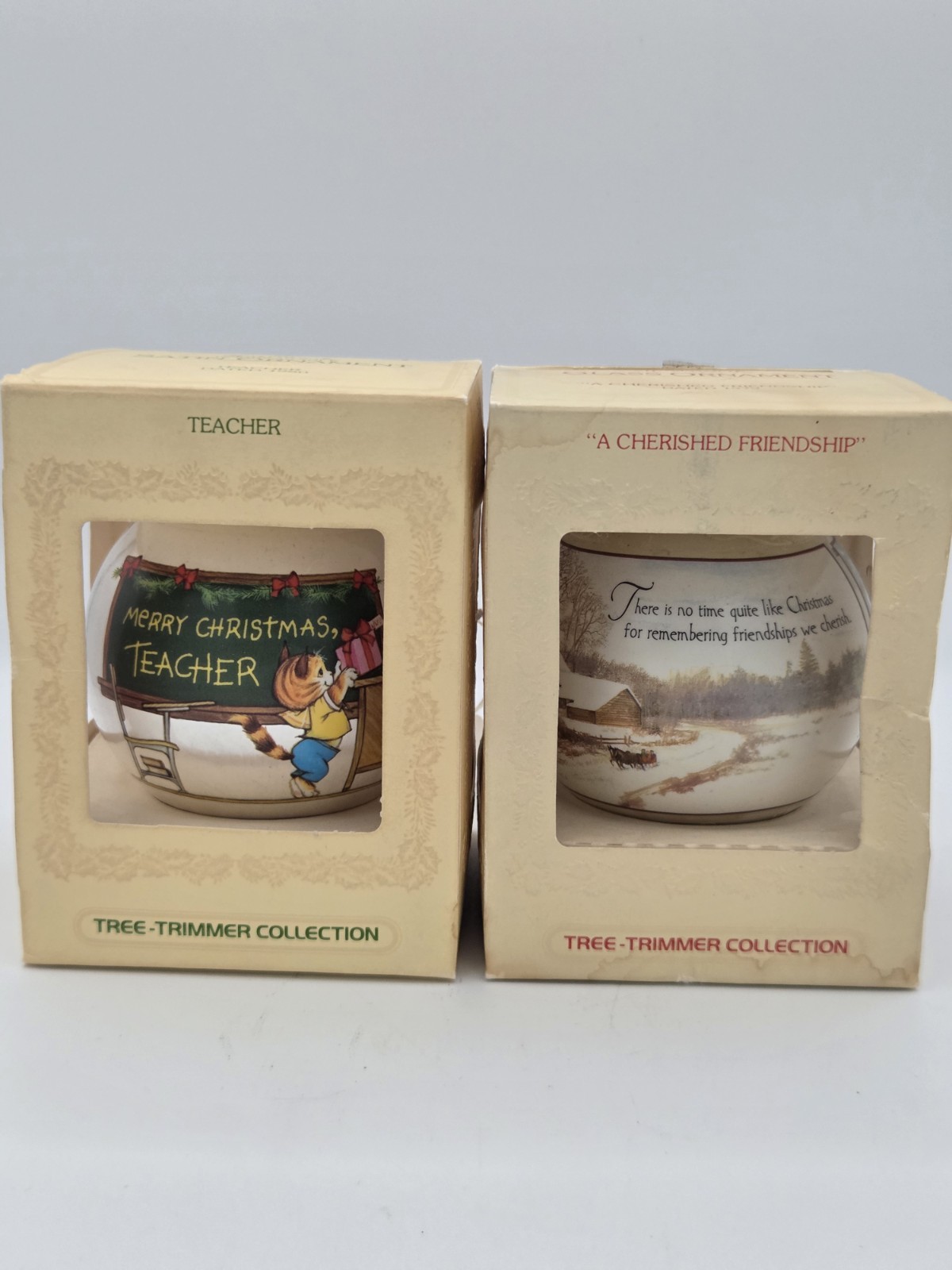 Set Of 2 Vintage Hallmark Christmas Tree Ornaments 1979 And 1980 Set Of 2 Vintage Hallmark Christmas Tree Ornaments 1979 And 1980