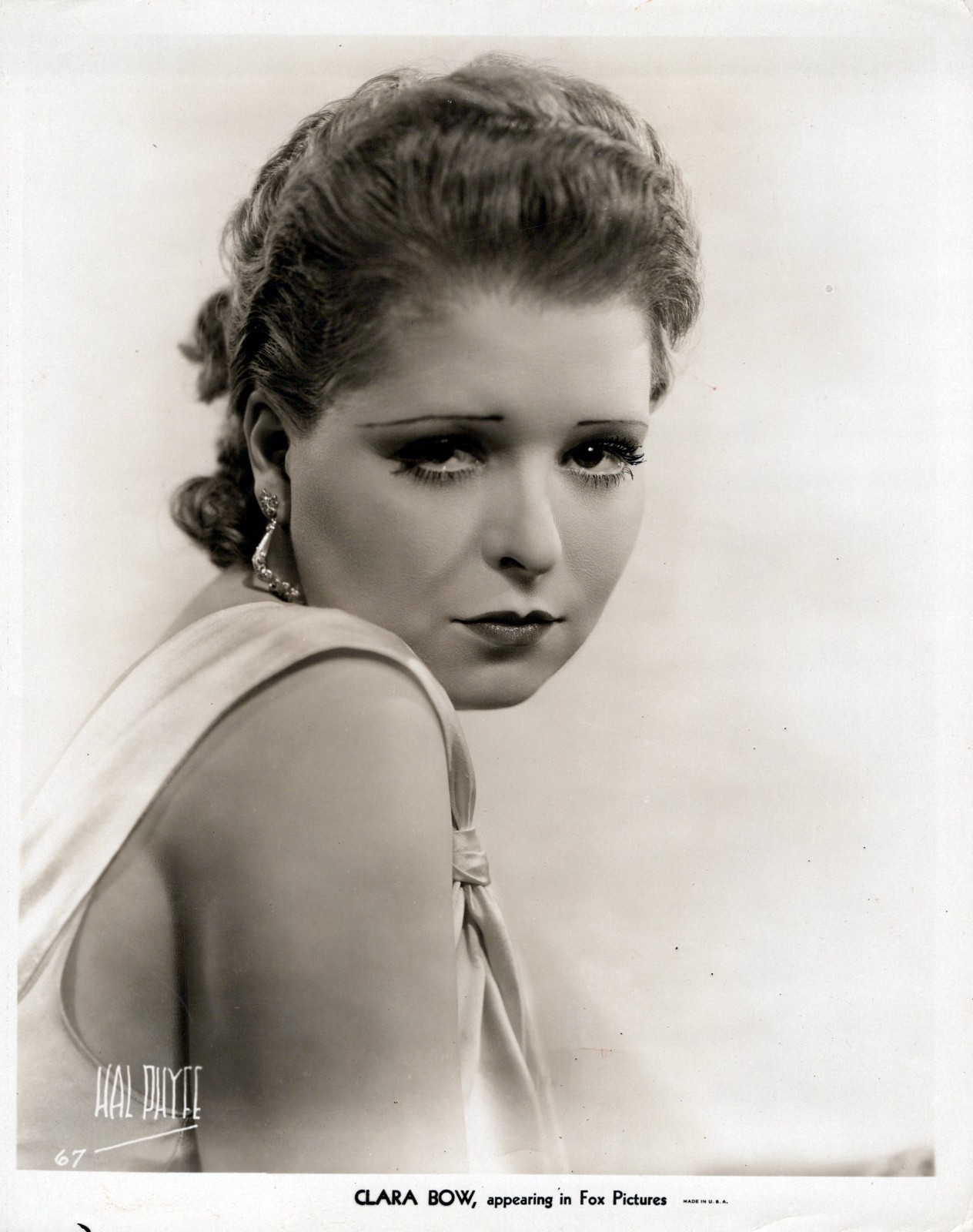 Hollywood Beauty CLARA BOW HAL PHYFE STUNNING PORTRAIT 1930s ORIGINAL Photo 1014