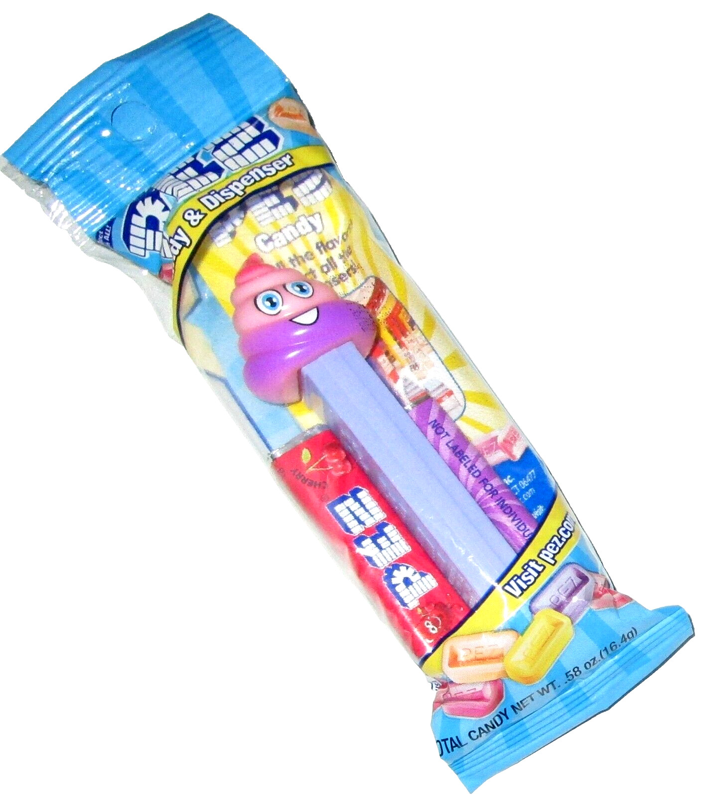 EMOJI\'S Pez Dispenser ~ RAINBOW POOP ~ [Cello Bag] ~ Introduced ~ 2018