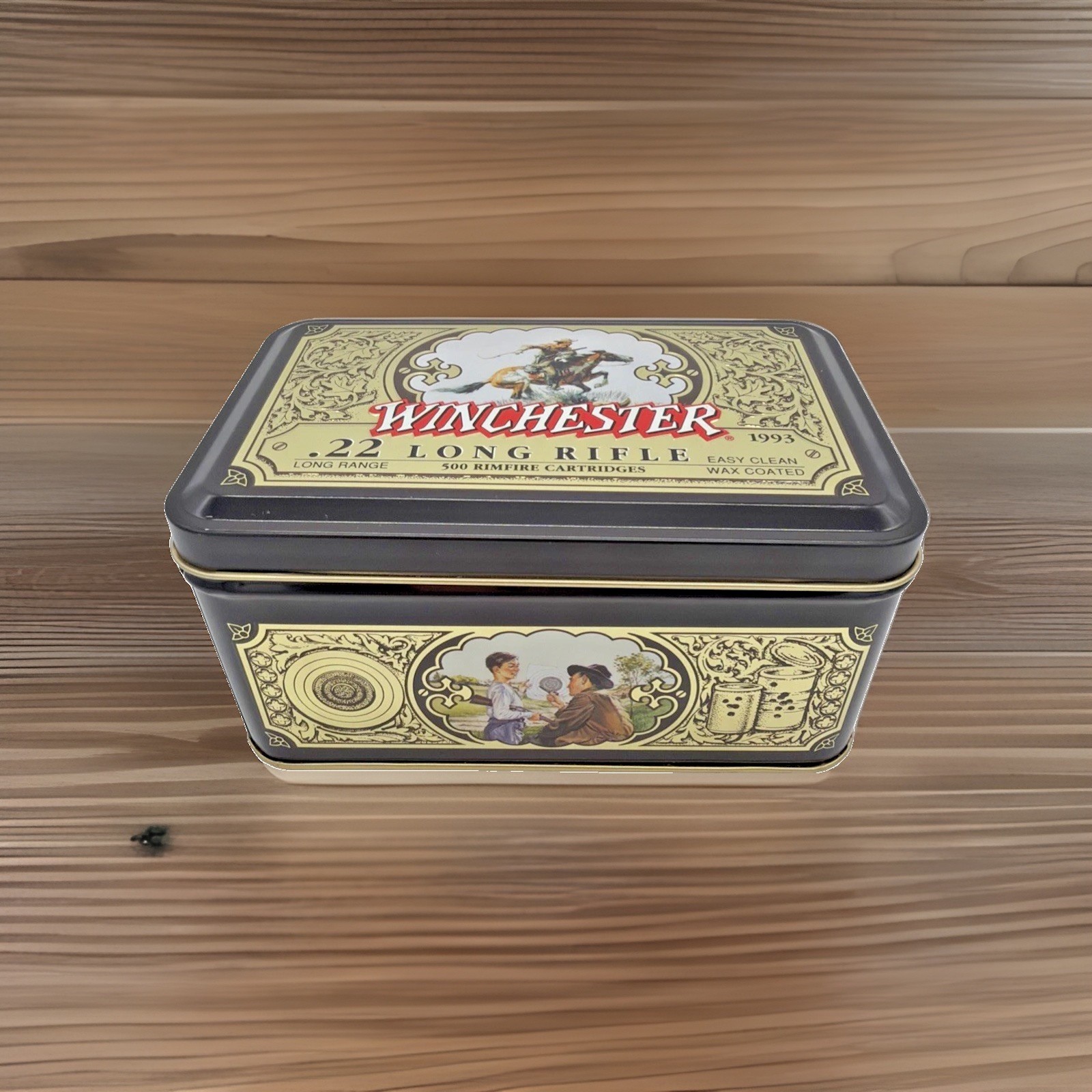 1993 Winchester .22 Long Rifle Limited Edition Ammo Tin Empty w/ Insert USA