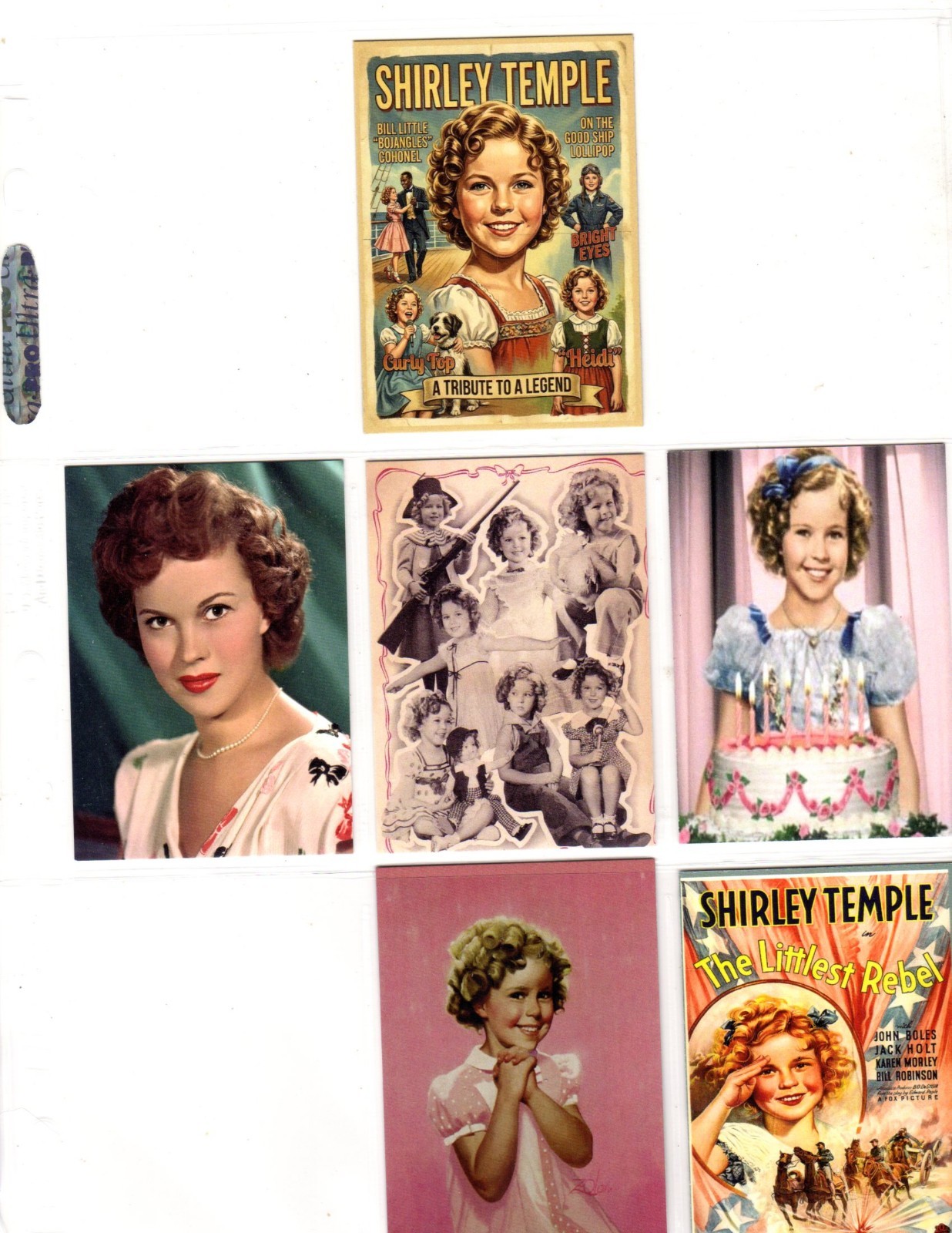 SHIRLEY TEMPLE    CUSTOM TRADING CARD 6 CARDS  SET