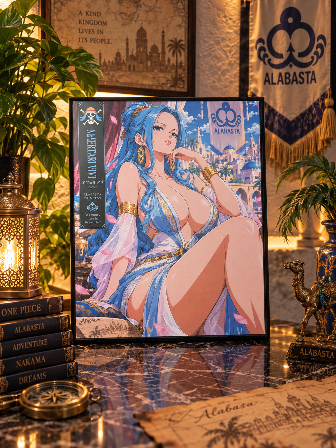 Nefertari Vivi – One Piece Inspired 8×10 Framed Fan Art Print
