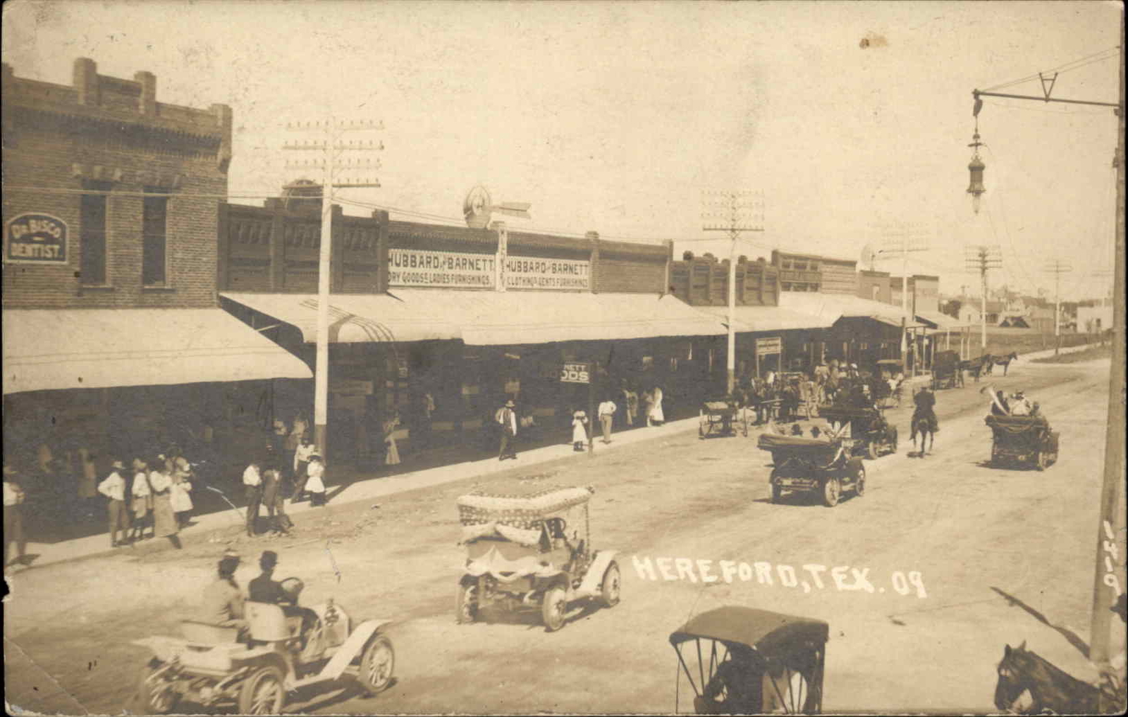 Hereford TX Street Scene Cars Store Signs c1910 Real Photo Postcard Hereford TX Street Scene Cars Store Signs c1910 Real Photo Postcard