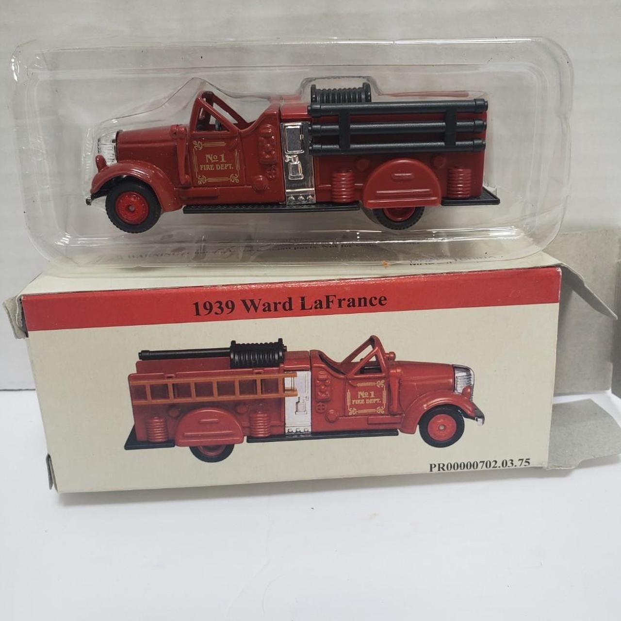 1939 Ward LaFrance Fire Truck Diecast Toy Collectible, Original Box
