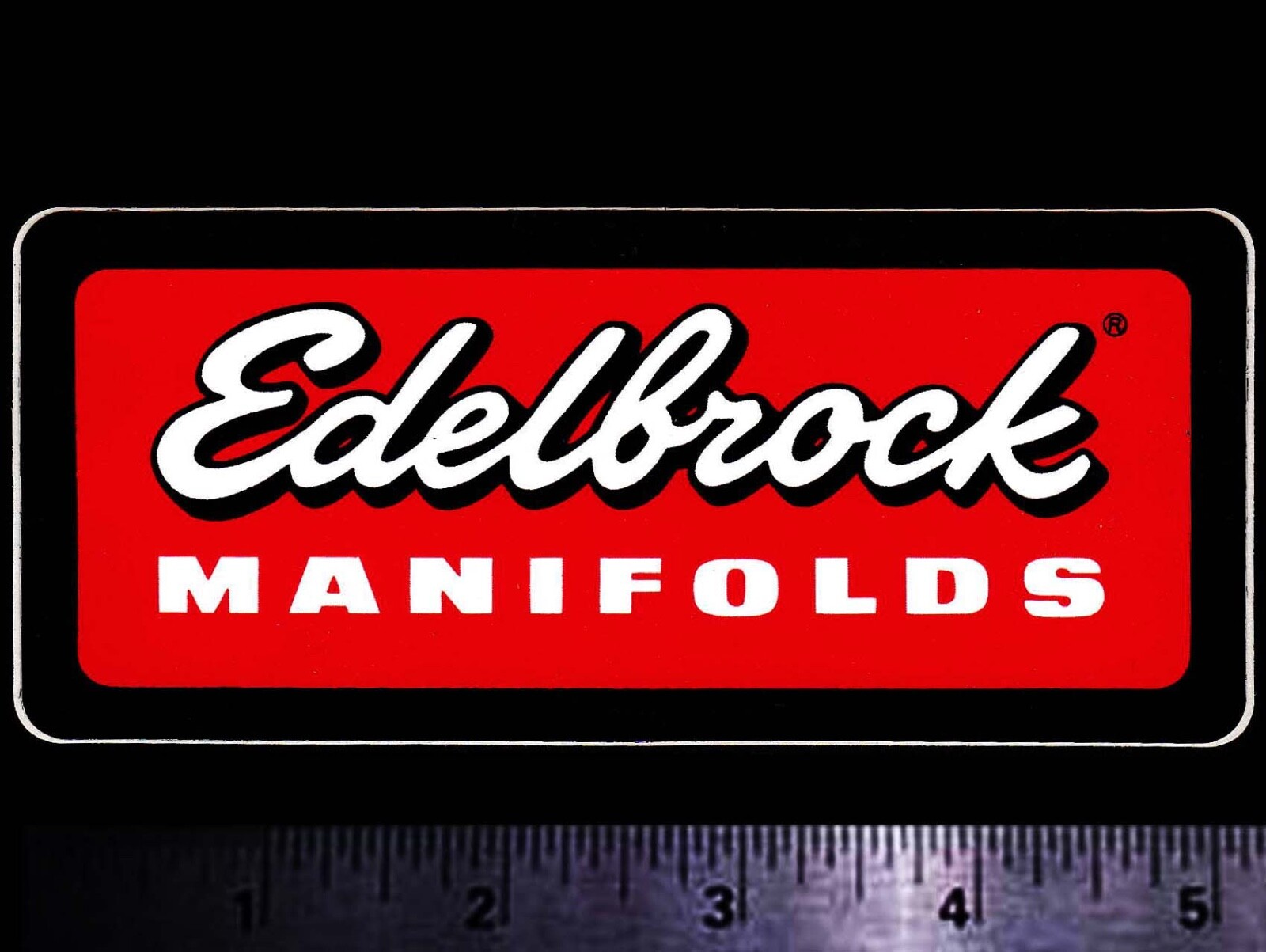 EDELBROCK Manifolds - Original Vintage 1960\'s 70\'s Racing Decal/Sticker EDELBROCK Manifolds - Original Vintage 1960\'s 70\'s Racing Decal/Sticker