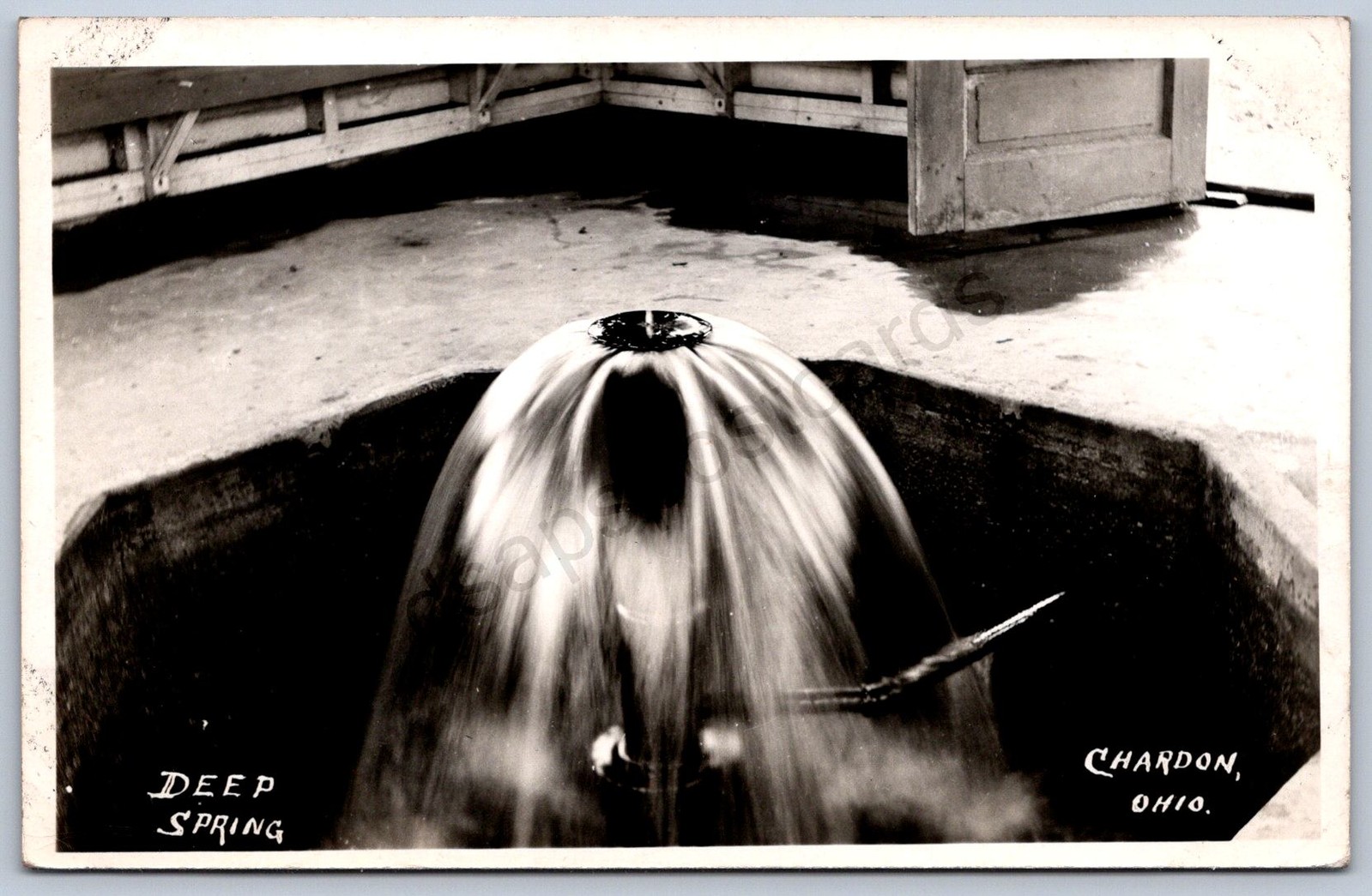 K24/ Chardon Ohio RPPC Postcard c1940s Deep Spring Water  158