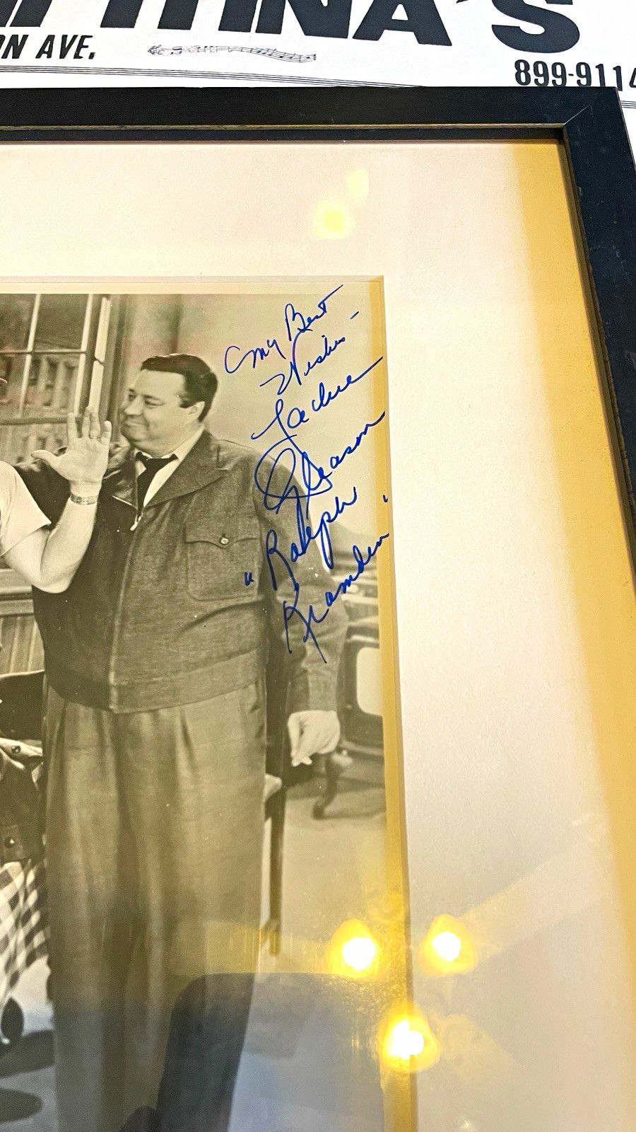 Jackie Gleason Signed Framed Black & White Photo w/ R&R Enterprises COA Jackie Gleason Signed Framed Black & White Photo w/ R&R Enterprises COA