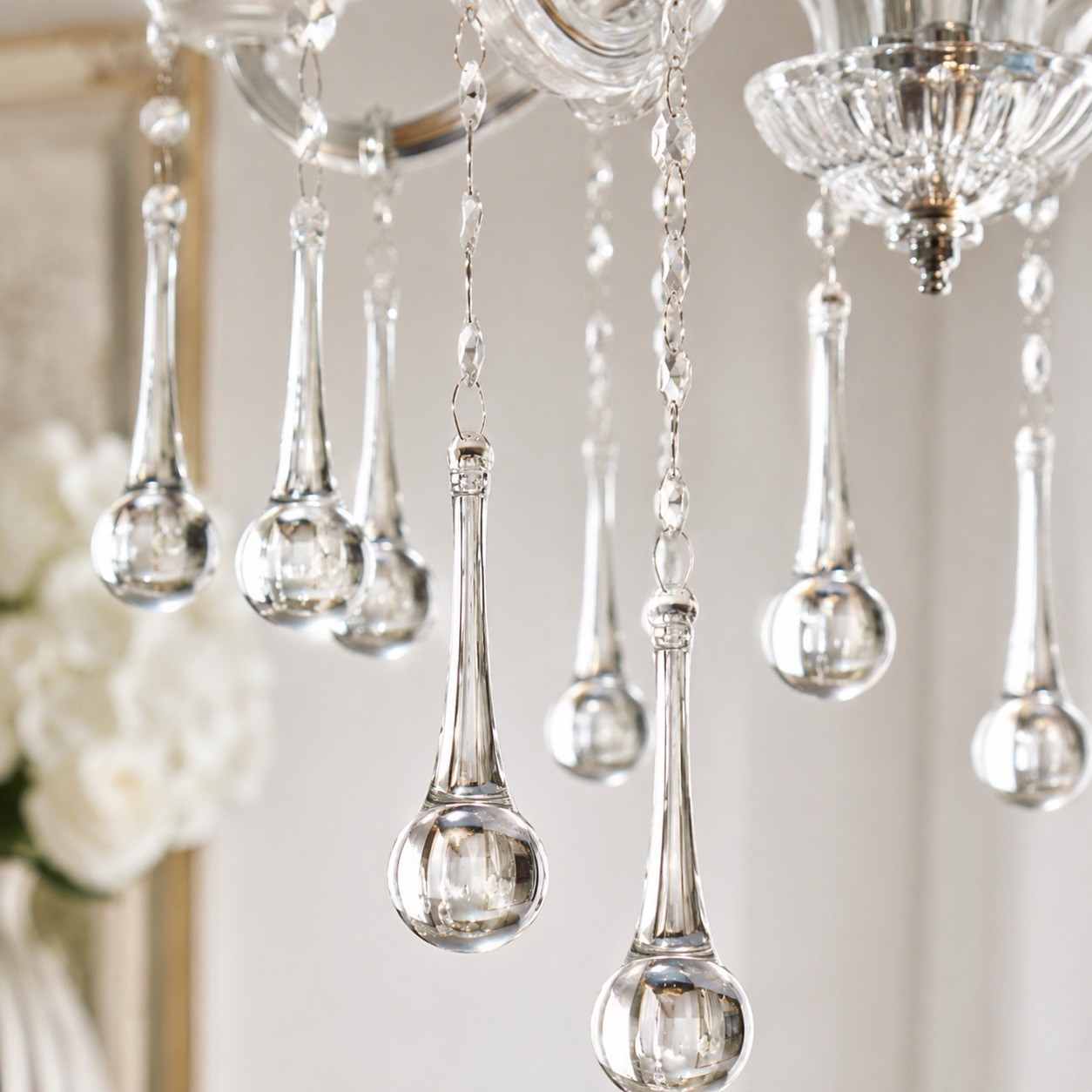 10 Clear Rain Drop Crystal Prisms Lighting Pendant Parts Lamp Chandelier 3 Inch
