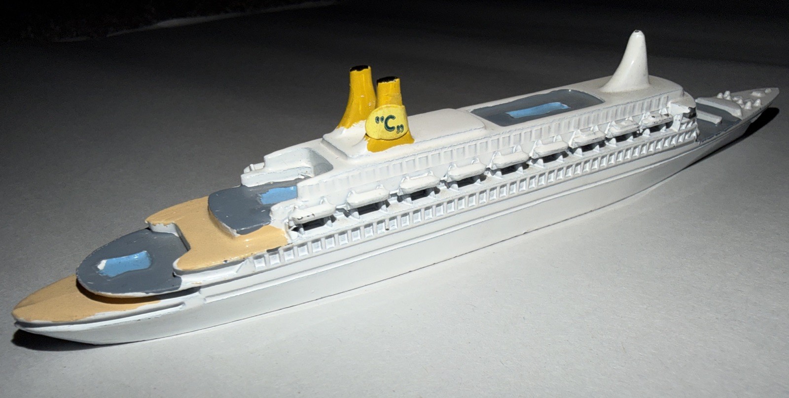 EUGENIO C. CRUISE SHIP COSTA LINE VINTAGE MERCURY DIECAST METAL MODEL SHIP ITALY