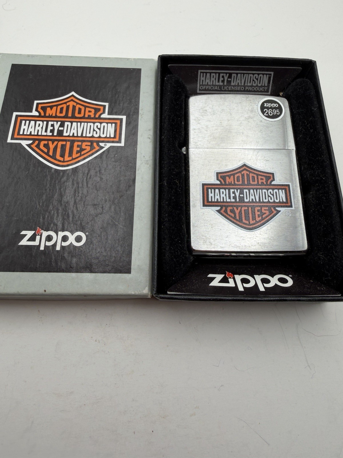 2018 Harley Davidson Bar & Shield Logo Chrome Zippo Lighter New B55