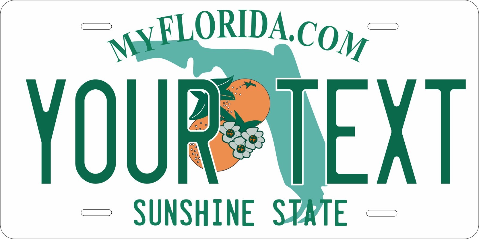 Florida Sunshine State - Personalized Novelty Plate Auto Bike Motorcycle Florida Sunshine State - Personalized Novelty Plate Auto Bike Motorcycle