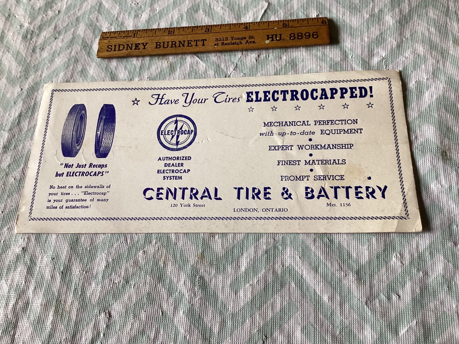 LONDON,ONTARIO BLOTTER.CENTRAL TIRE & BATTERY .have your TIRES ELOECTROCAPPED LONDON,ONTARIO BLOTTER.CENTRAL TIRE & BATTERY .have your TIRES ELOECTROCAPPED