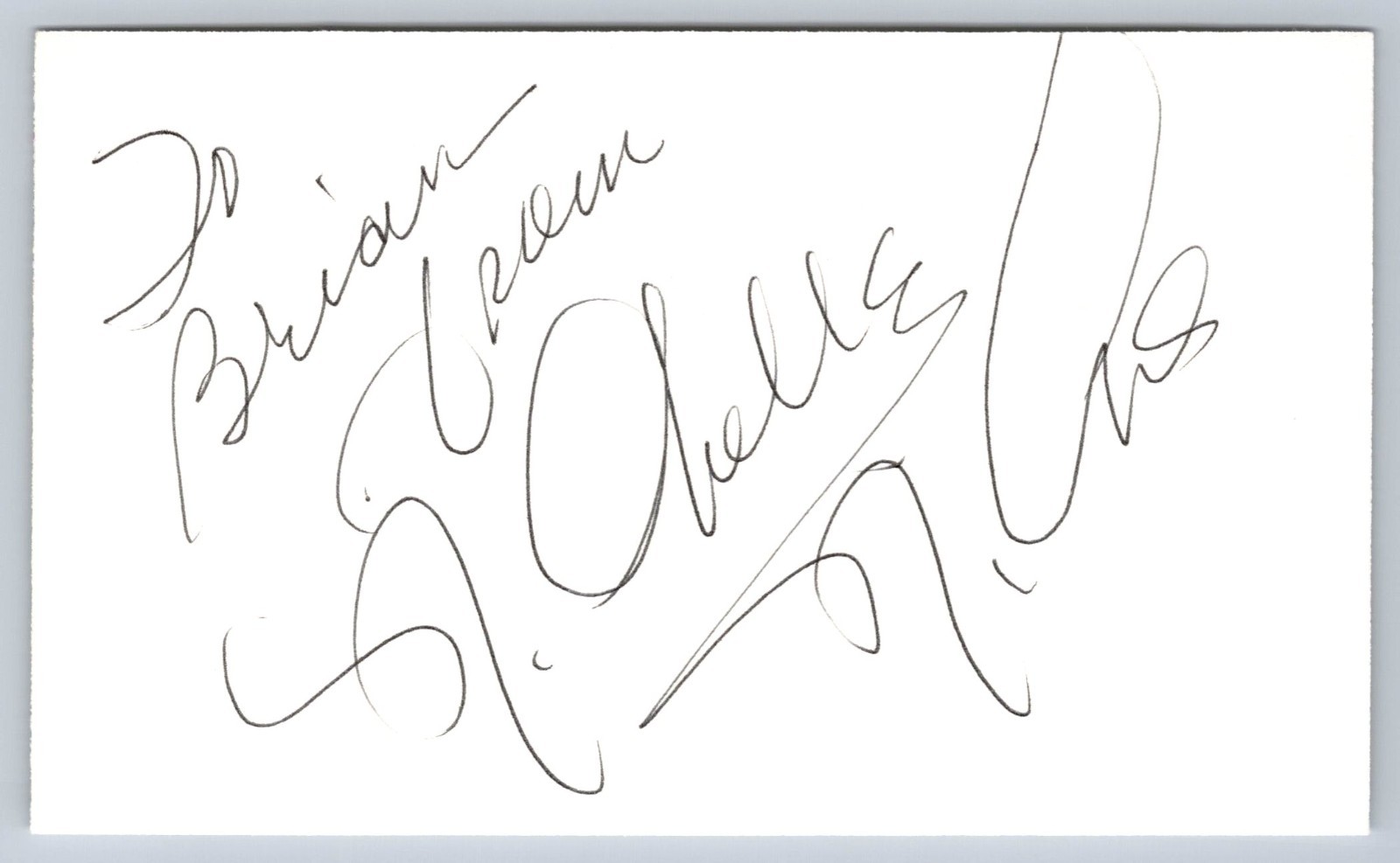 Nichelle Nichols Hand Signed Index Card Autograph -Actor -Star Trek-Personalized