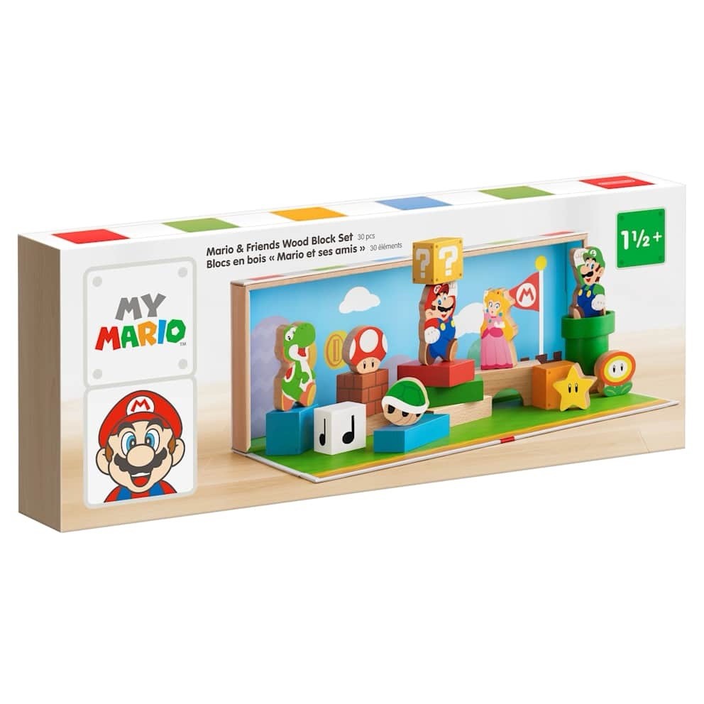 Nintendo My Mario Wooden Block Special Set 30pc Amiibo Mario-Sealed-US Seller