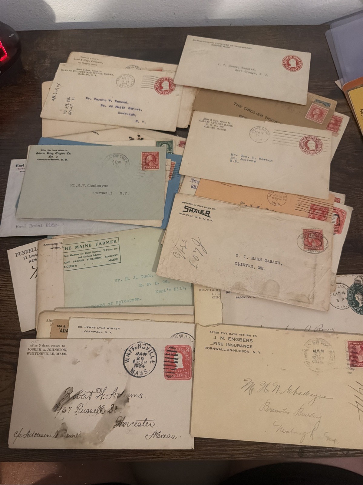 Antique 1894-1916 Envelopes With Postage Stamps