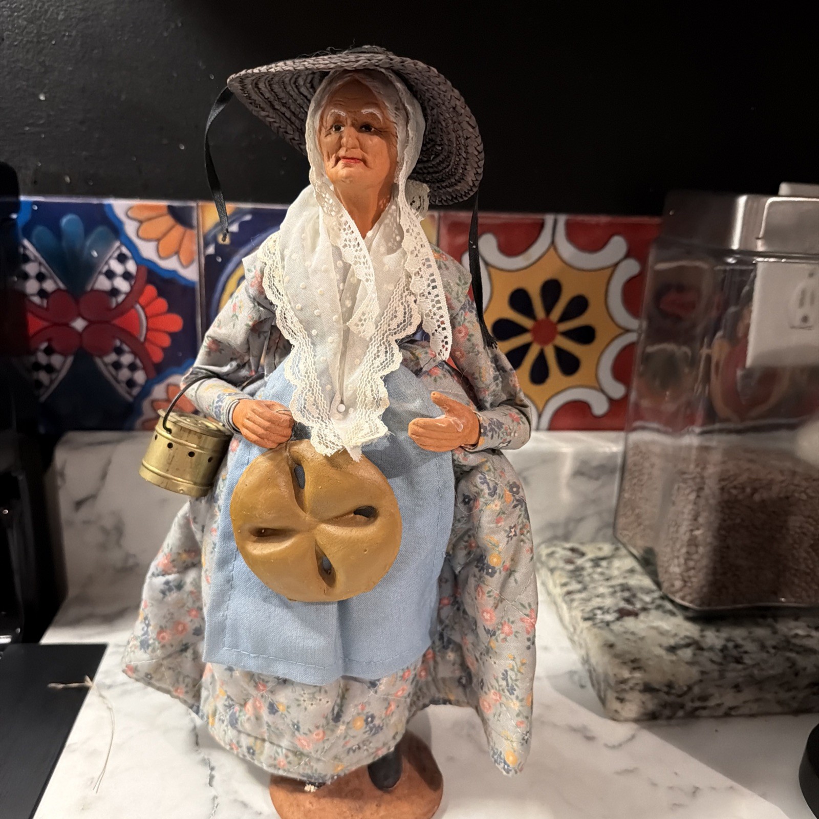 Vintage Simone Jouglas French Provençal Santon Woman – 30cm / 12”